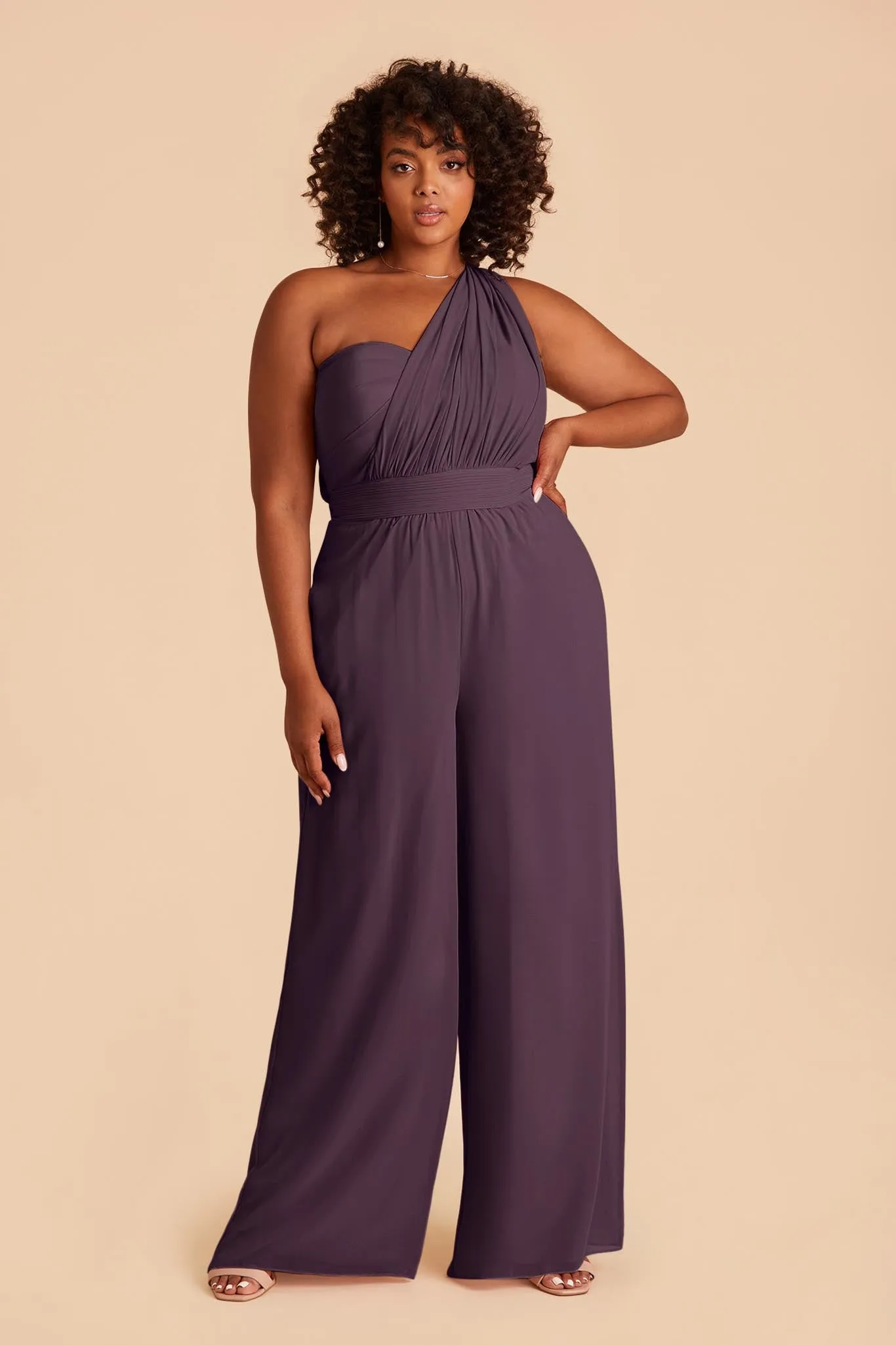 Gigi Chiffon Jumpsuit - Plum sold by Birdy Grey product image thumbnail 2