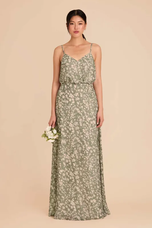 Gwennie Chiffon Dress - Thyme Dreamy Floral sold by Birdy Grey