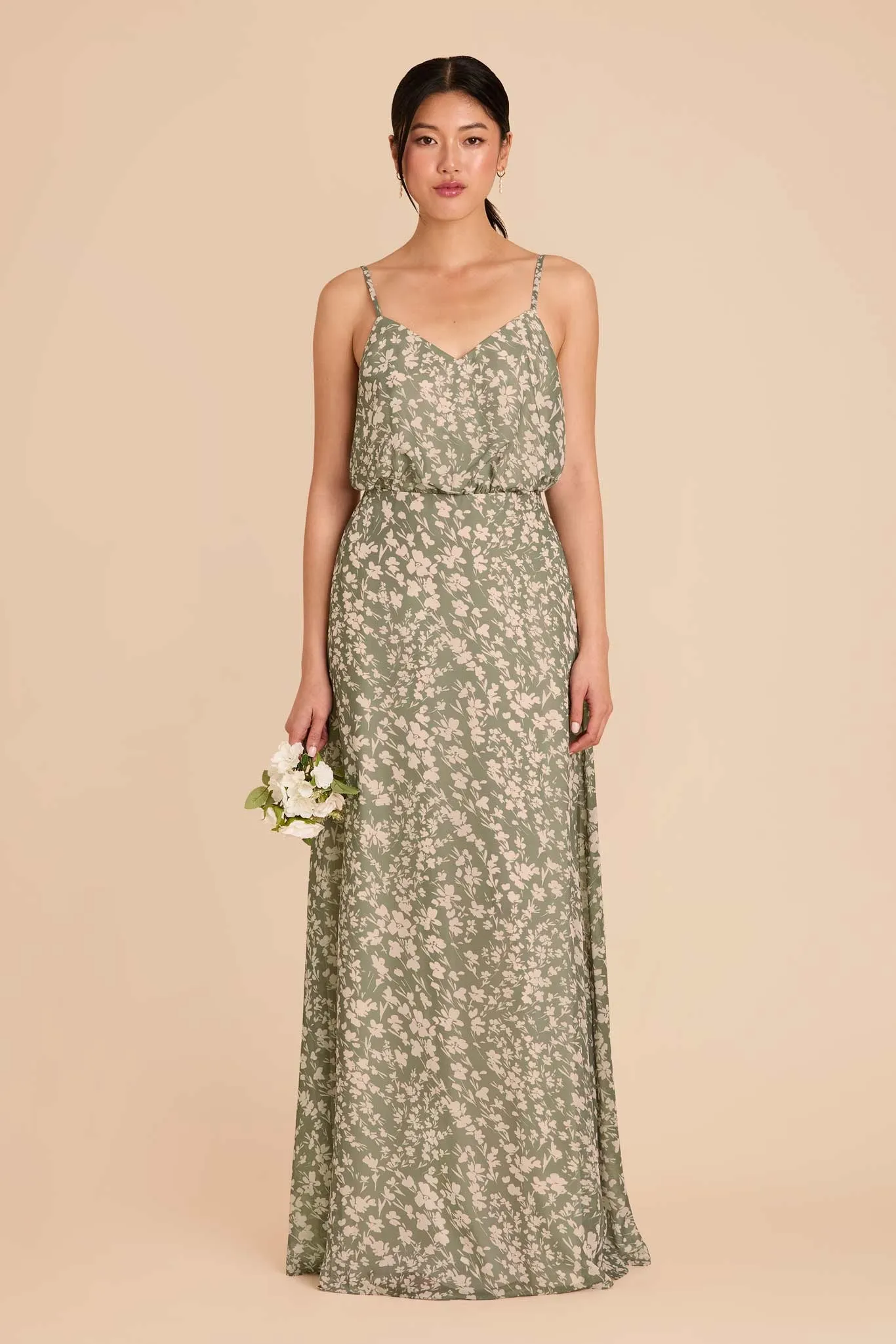 Gwennie Chiffon Dress - Thyme Dreamy Floral sold by Birdy Grey