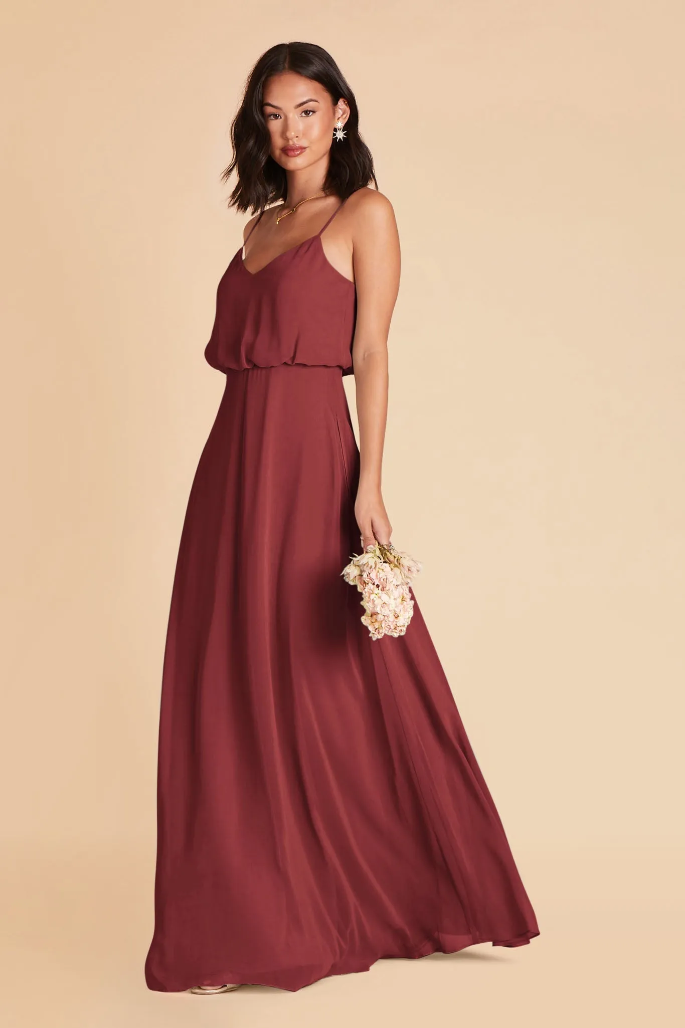 Gwennie Chiffon Dress - Rosewood sold by Birdy Grey product image thumbnail 4