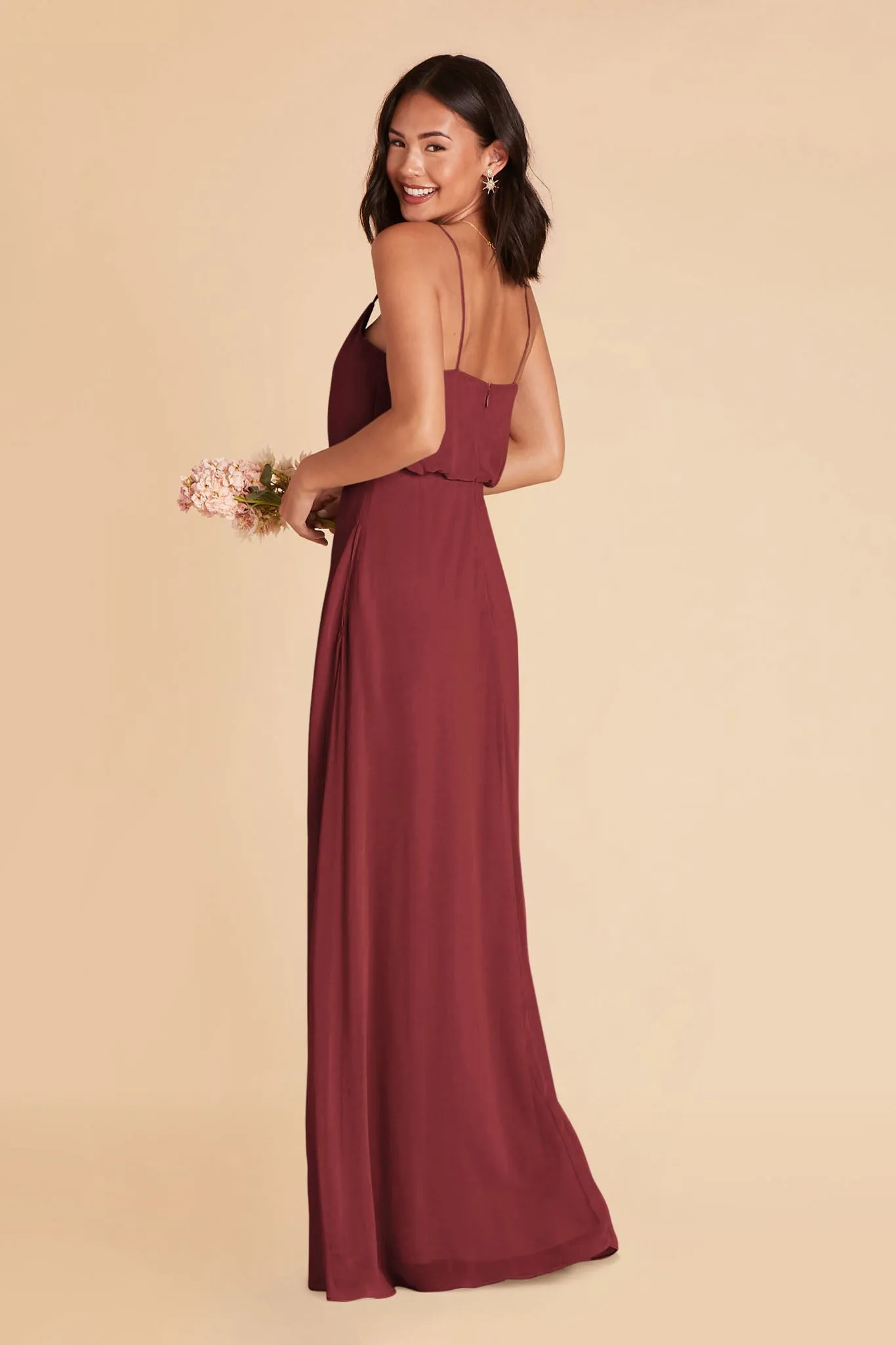 Gwennie Chiffon Dress - Rosewood sold by Birdy Grey product image thumbnail 5
