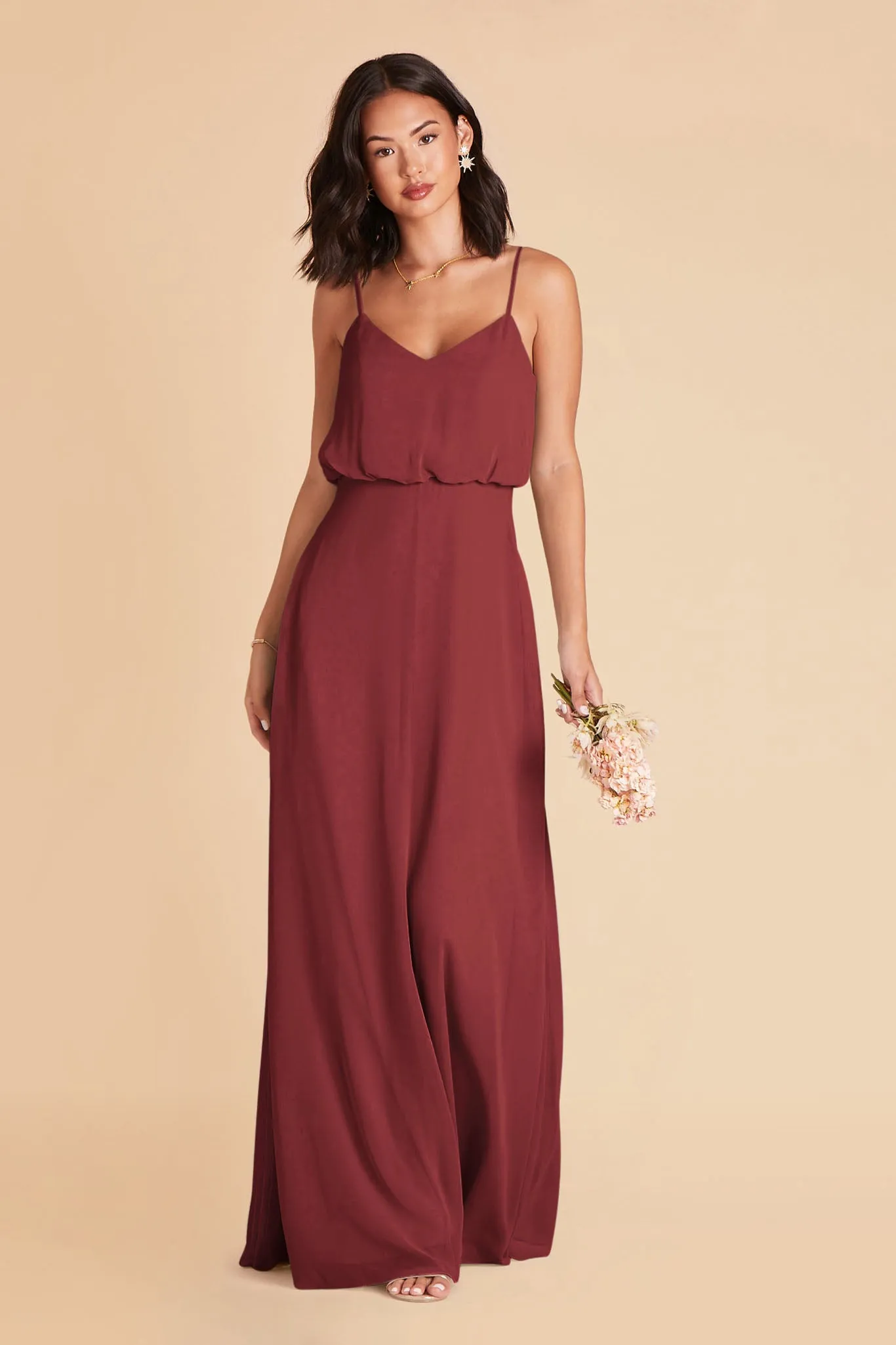 Gwennie Chiffon Dress - Rosewood sold by Birdy Grey product image thumbnail 3