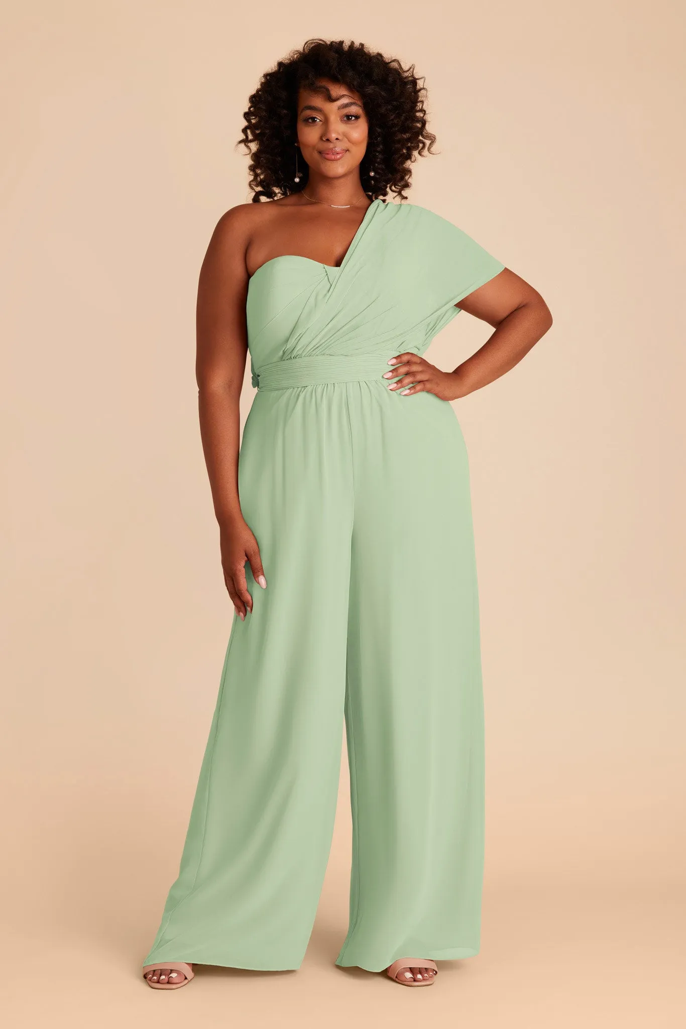 Gigi Chiffon Jumpsuit - Pistachio sold by Birdy Grey product image thumbnail 2