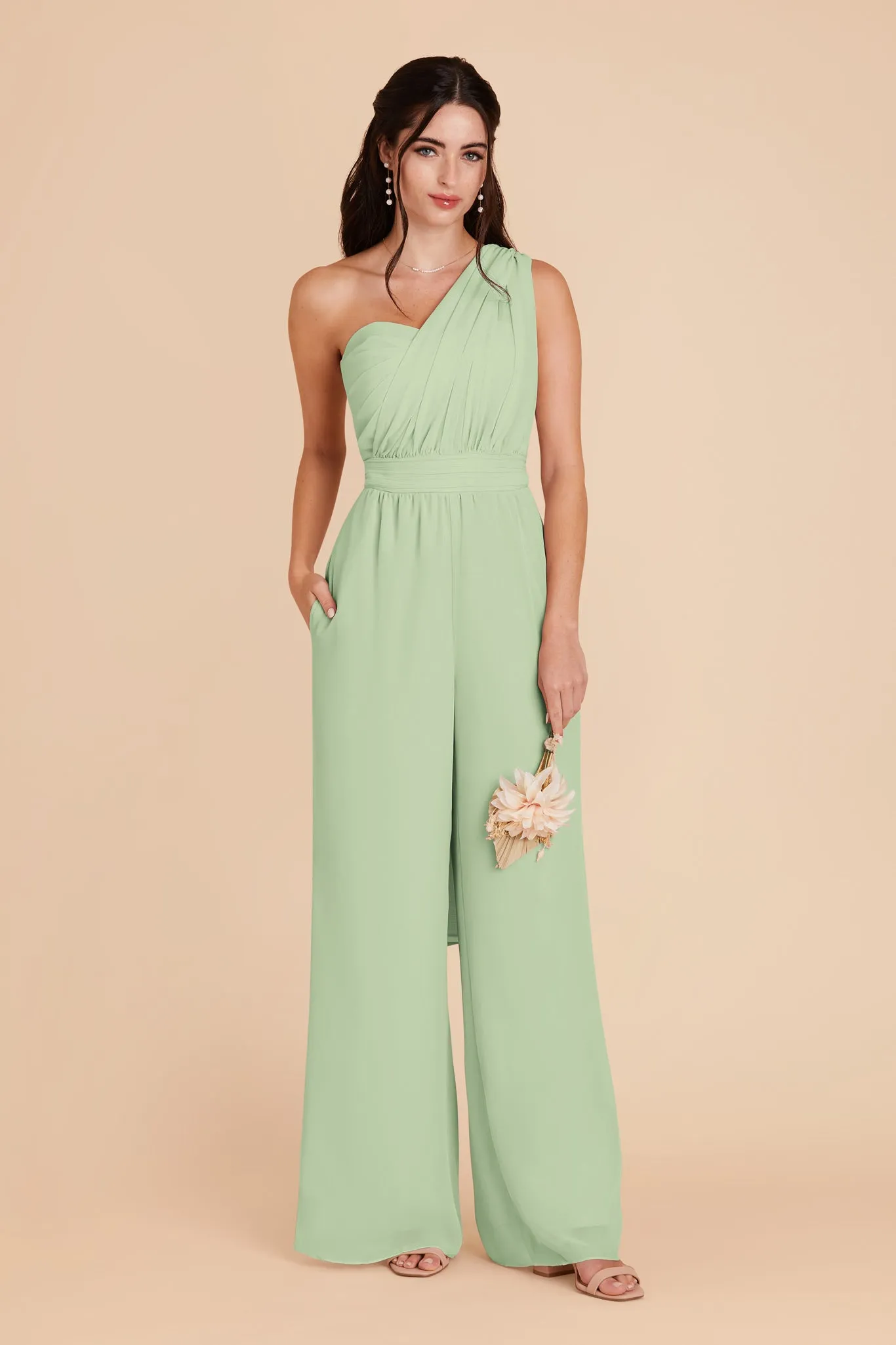 Gigi Chiffon Jumpsuit - Pistachio sold by Birdy Grey product image thumbnail 4