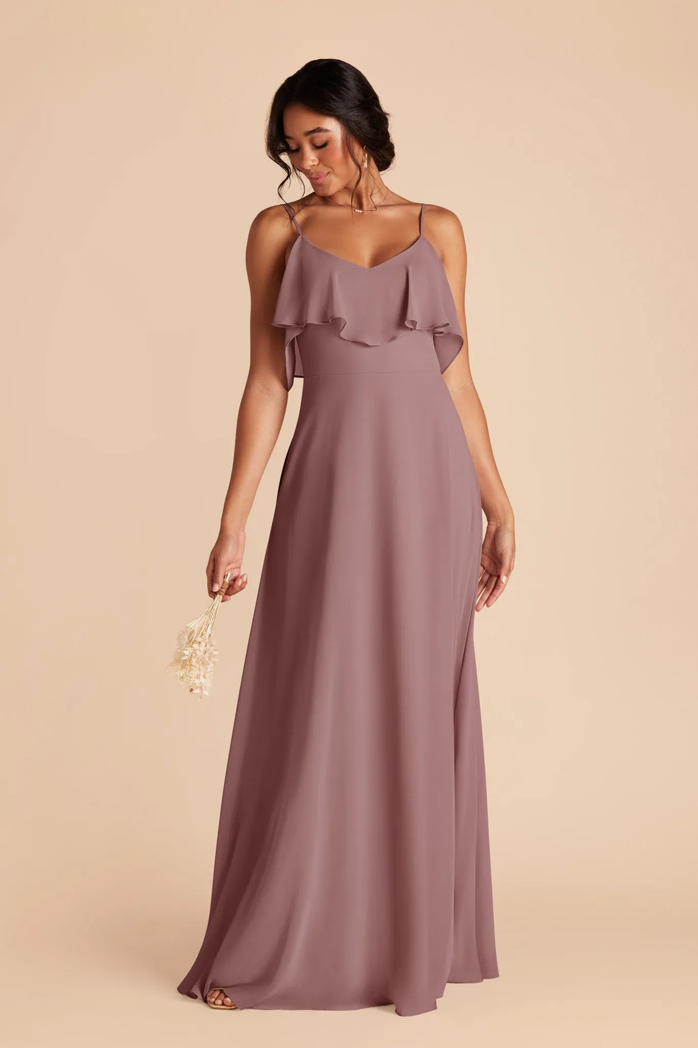 Jane Chiffon Dress - Dark Mauve sold by Birdy Grey product image thumbnail 3