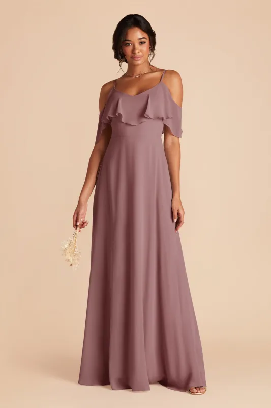 Jane Chiffon Dress - Dark Mauve sold by Birdy Grey