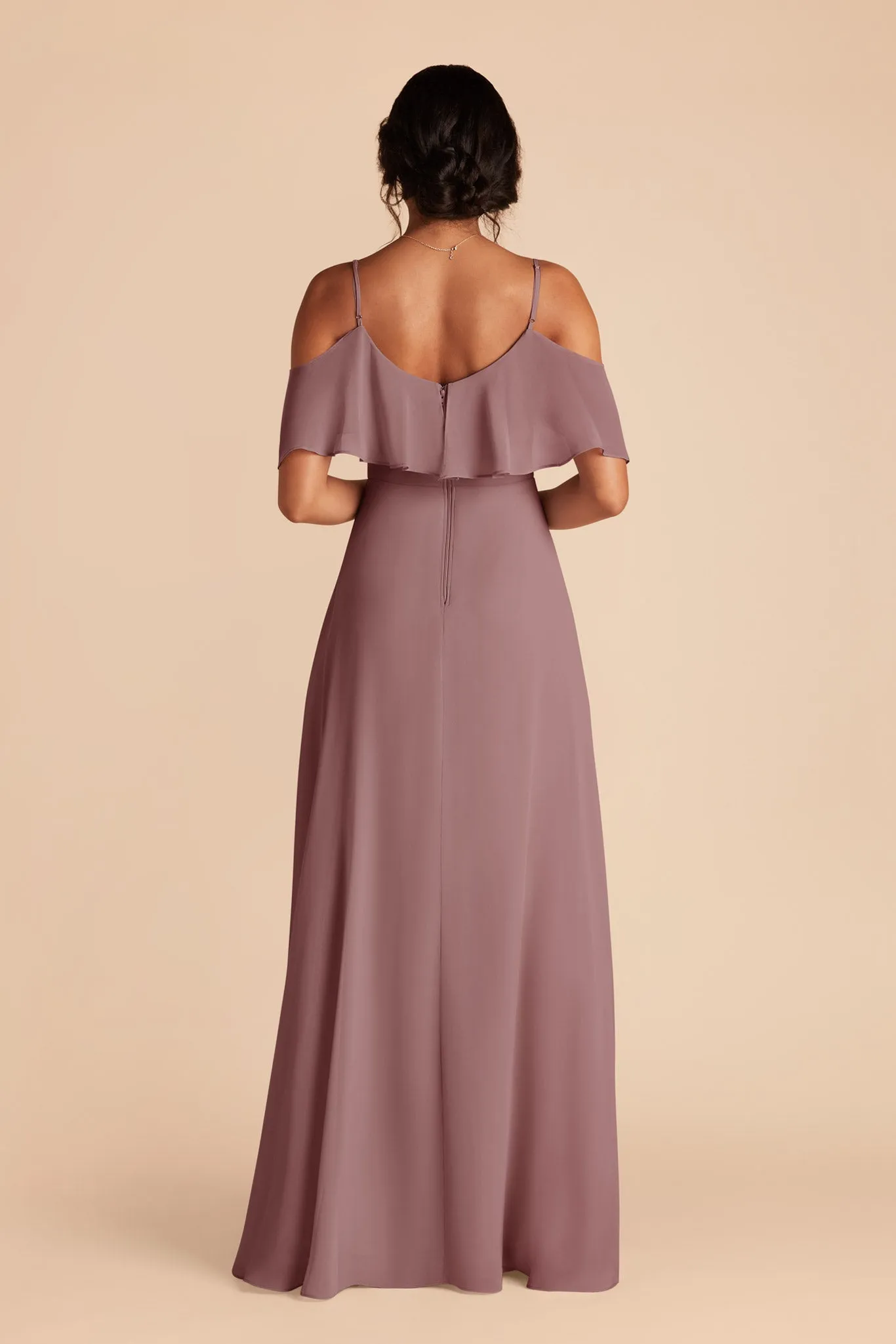 Jane Chiffon Dress - Dark Mauve sold by Birdy Grey product image thumbnail 5