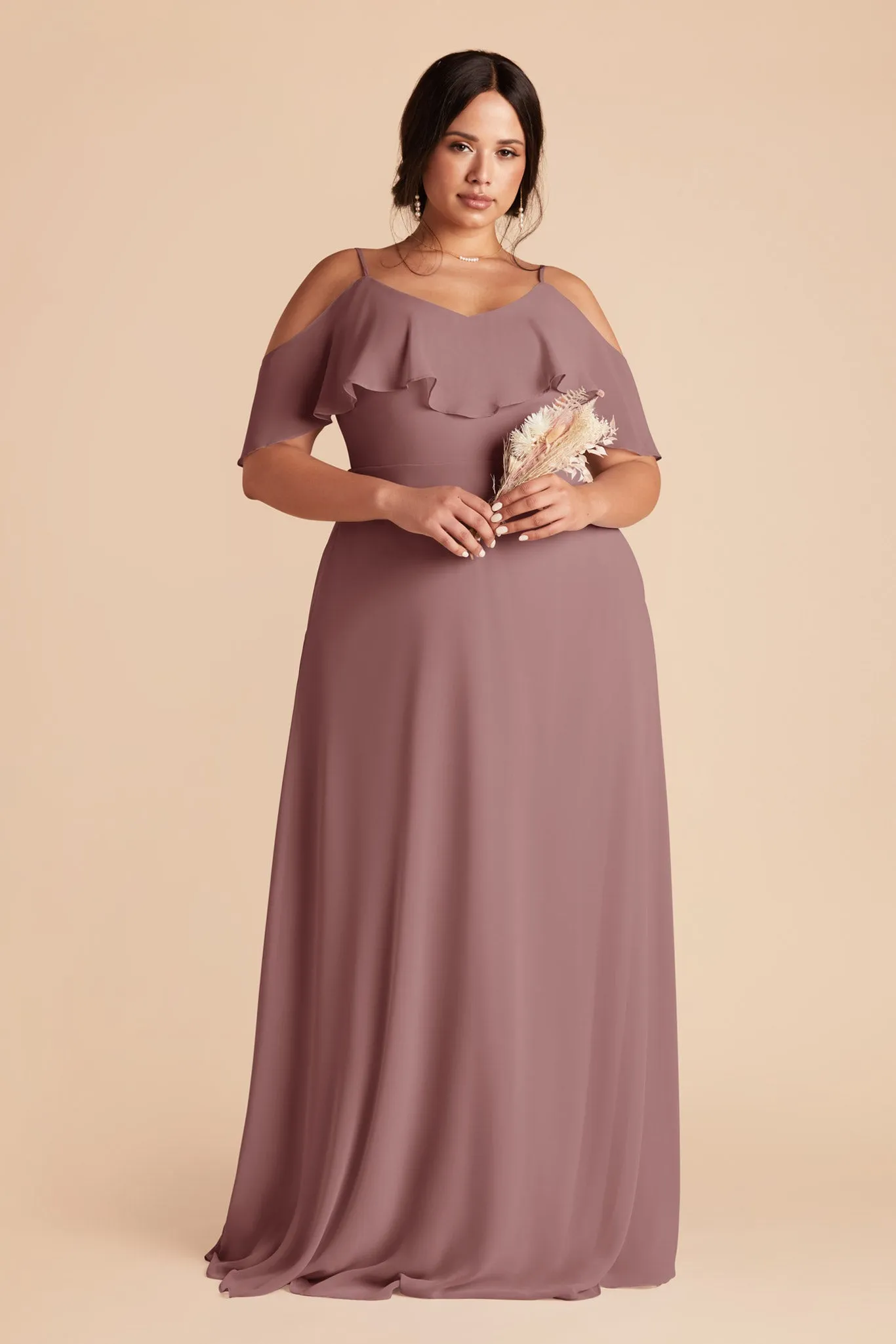 Jane Chiffon Dress - Dark Mauve sold by Birdy Grey product image thumbnail 2