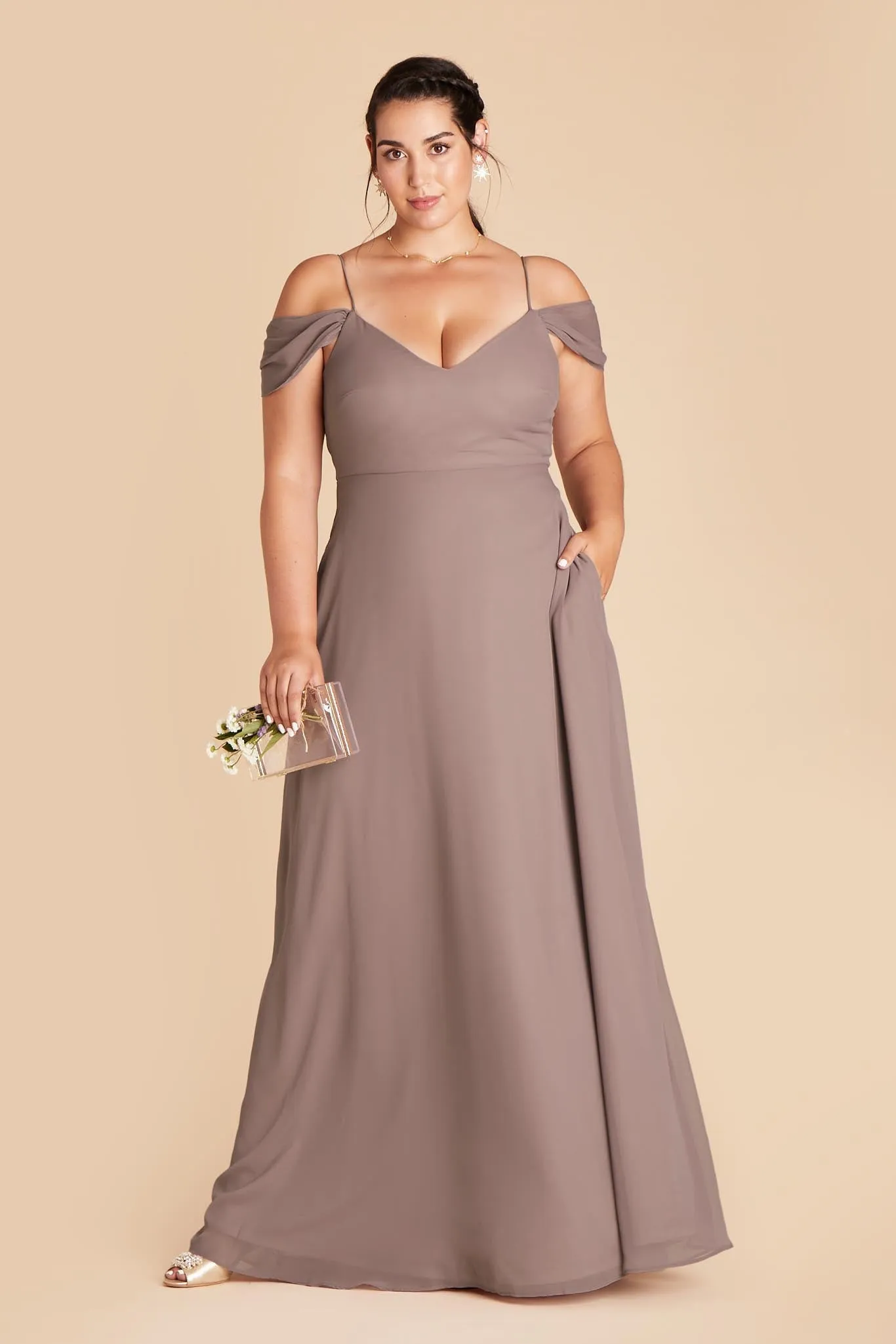 Devin Chiffon Dress - Toffee sold by Birdy Grey product image thumbnail 2