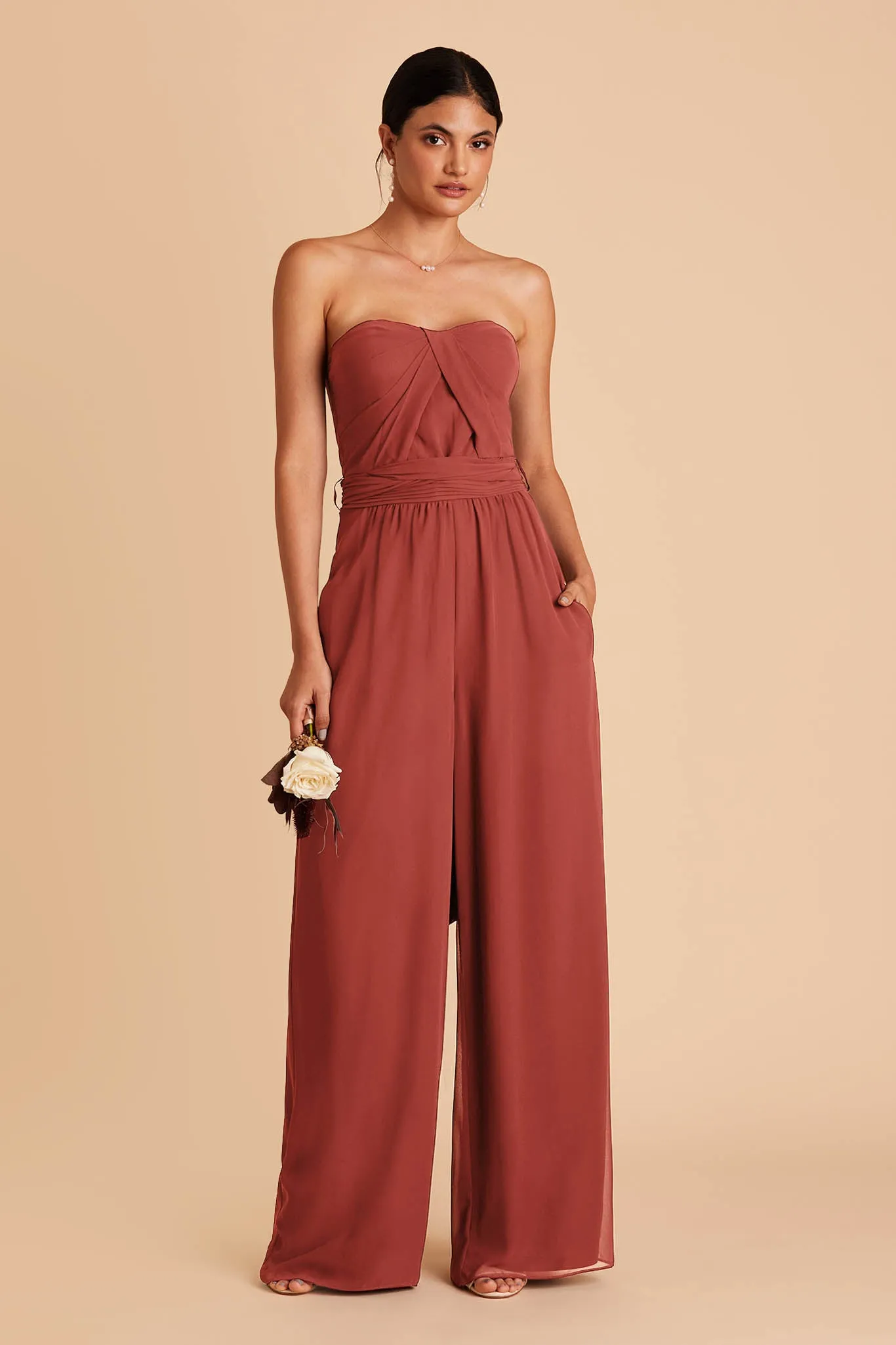 Gigi Chiffon Jumpsuit - Spice sold by Birdy Grey product image thumbnail 3