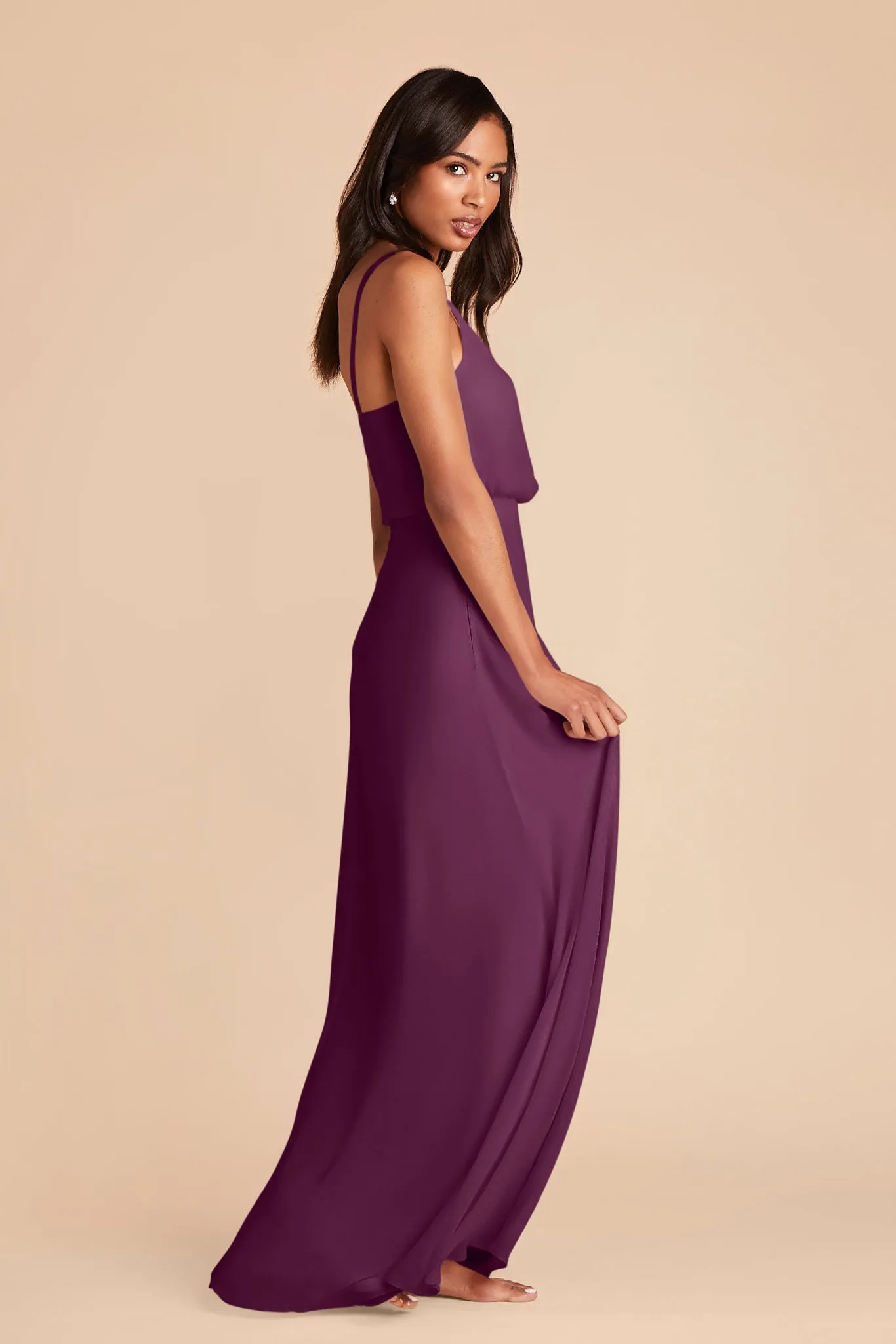 Gwennie Chiffon Dress - Fig sold by Birdy Grey product image thumbnail 4