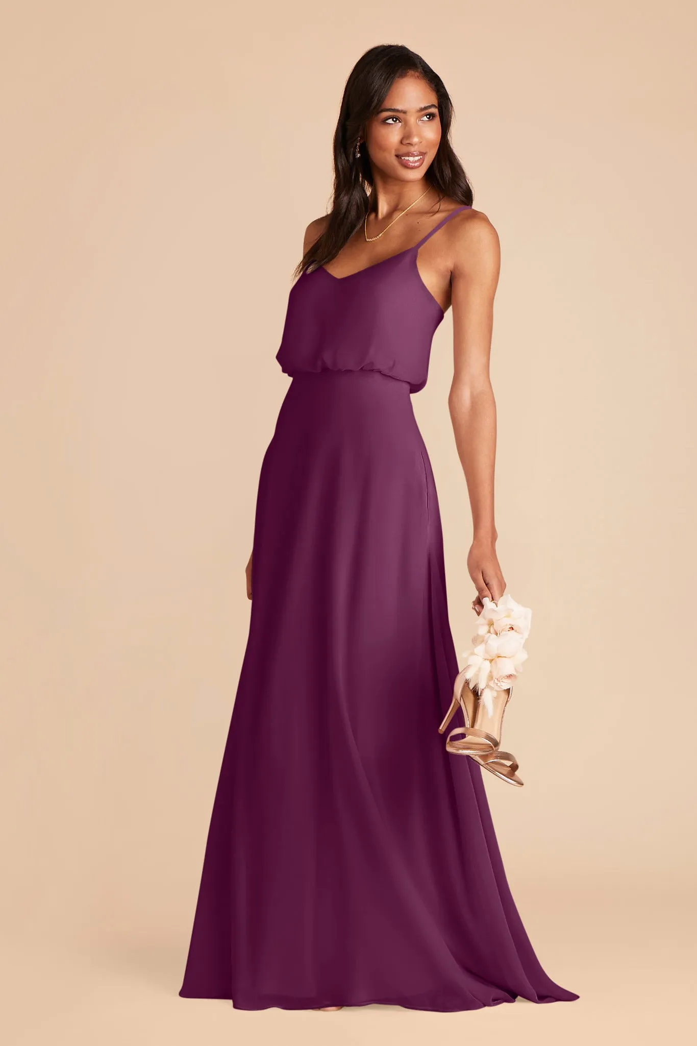 Gwennie Chiffon Dress - Fig sold by Birdy Grey product image thumbnail 3