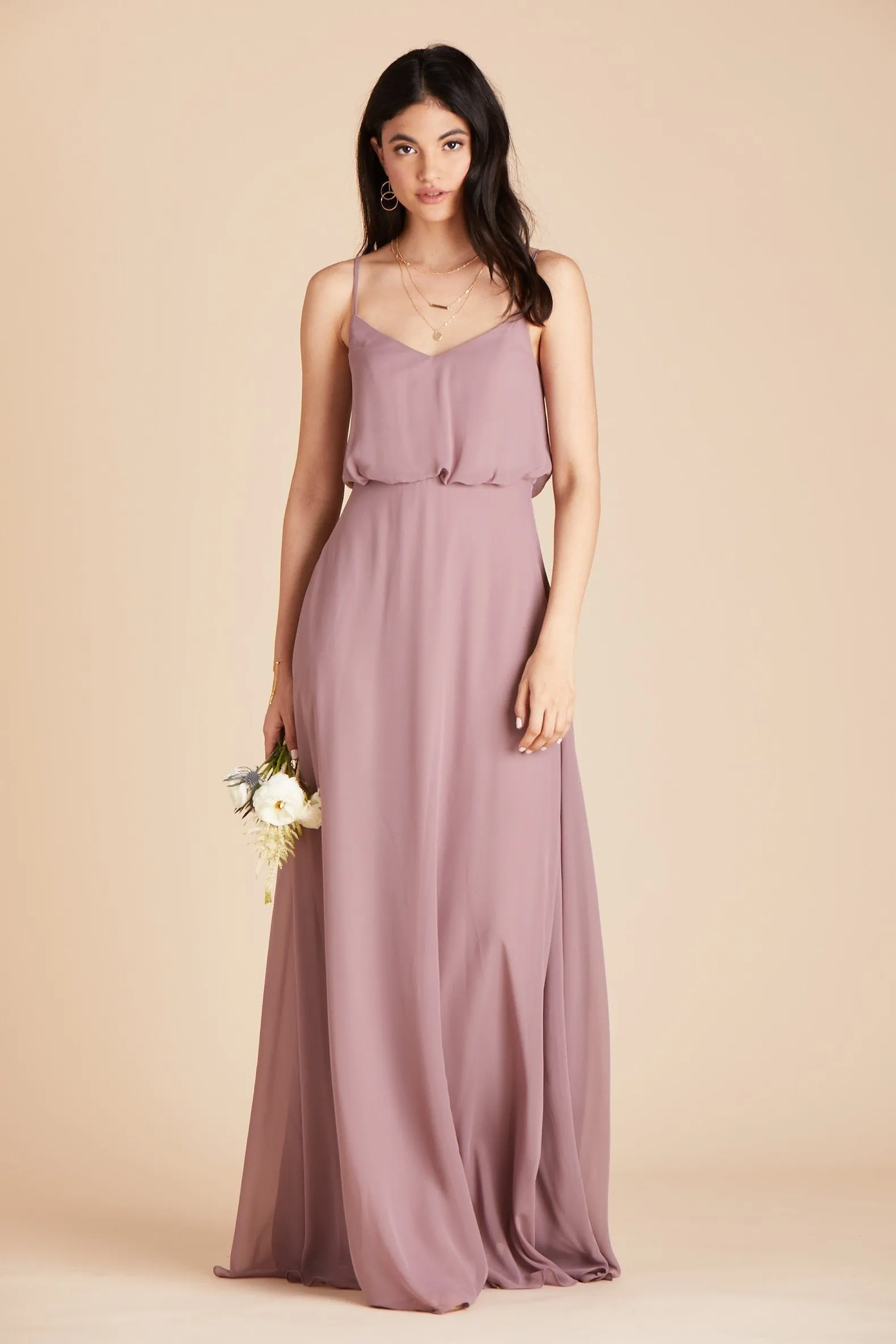 Gwennie Chiffon Dress - Dark Mauve sold by Birdy Grey product image thumbnail 4