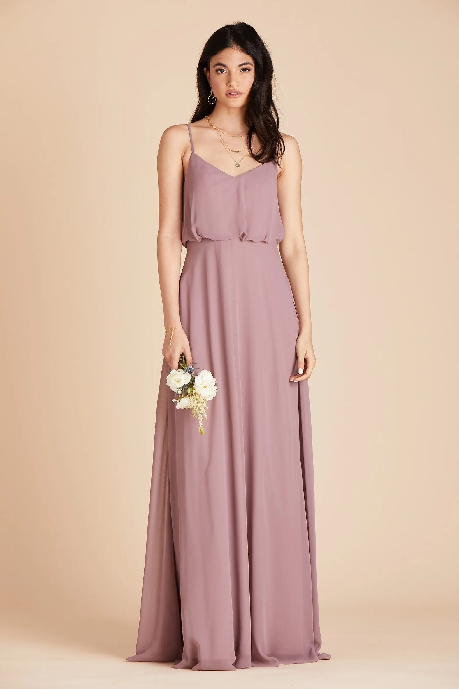 Gwennie Chiffon Dress - Dark Mauve sold by Birdy Grey product image thumbnail 3