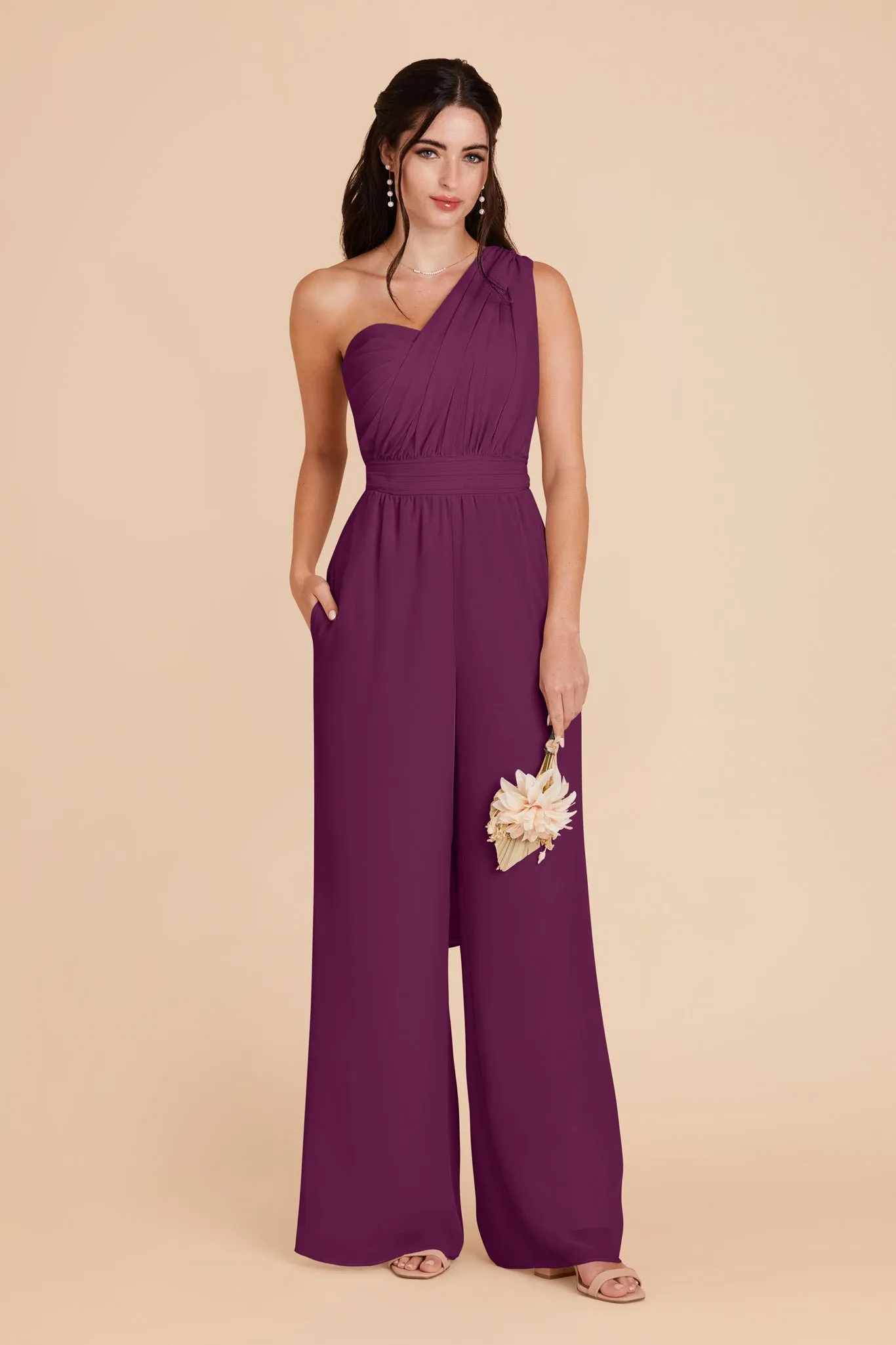Gigi Chiffon Jumpsuit - Fig sold by Birdy Grey product image thumbnail 3