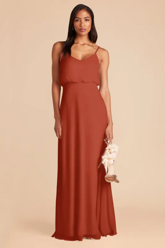 Gwennie Chiffon Dress - Auburn sold by Birdy Grey