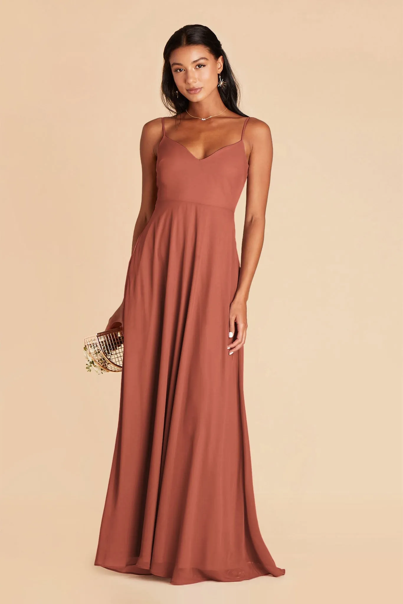Devin Chiffon Dress - Desert Rose sold by Birdy Grey product image thumbnail 3