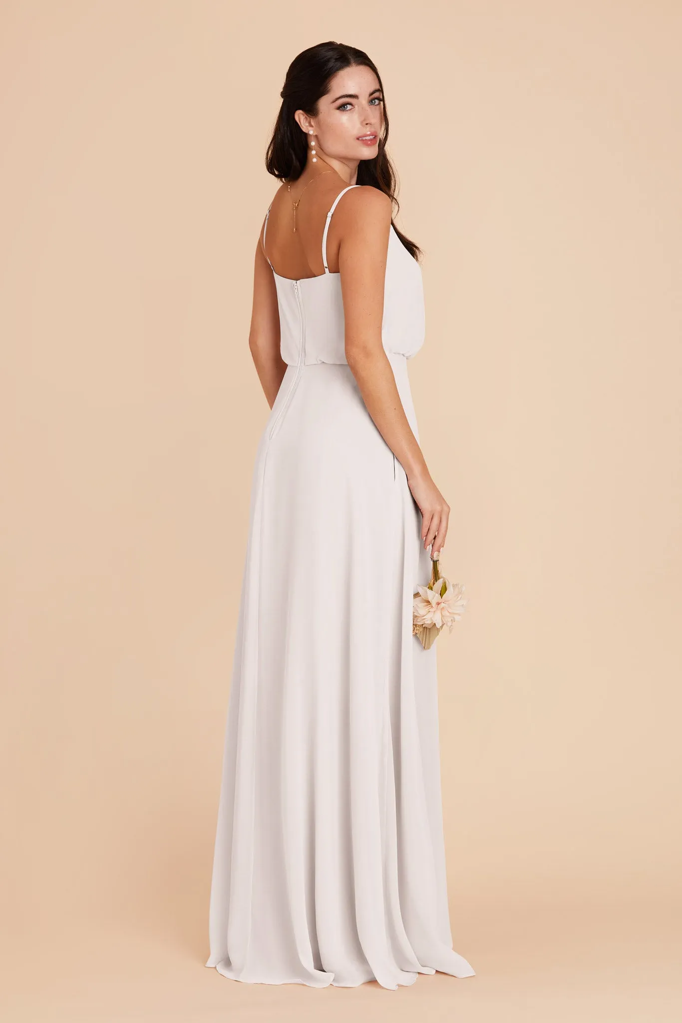 Gwennie Chiffon Dress With Slit - White sold by Birdy Grey product image thumbnail 5