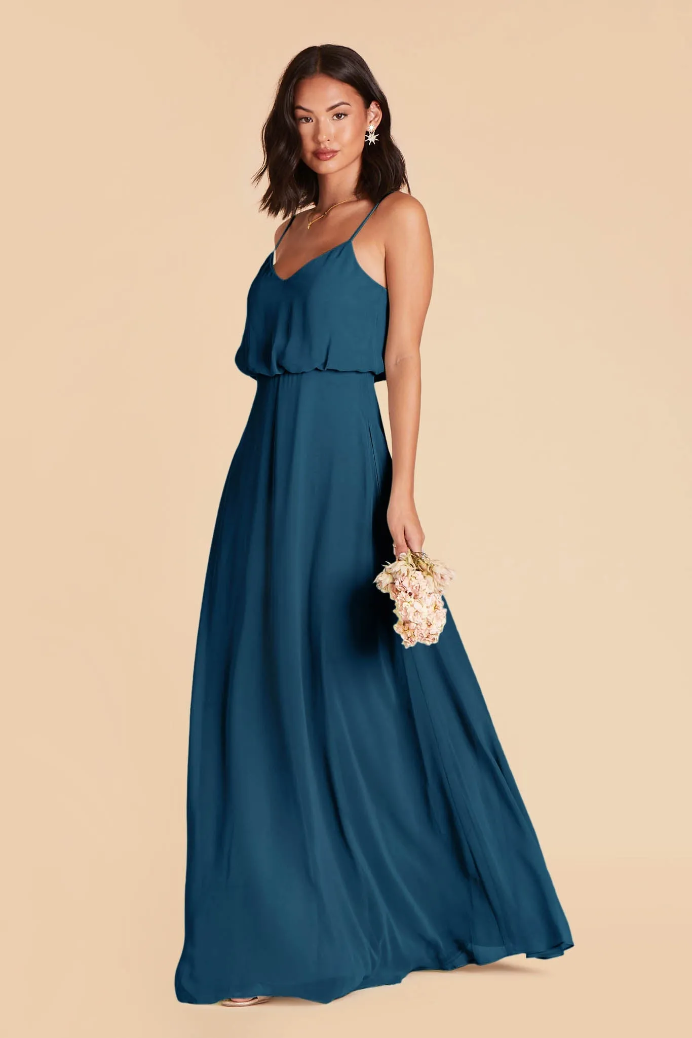 Gwennie Chiffon Dress - Dark Teal sold by Birdy Grey product image thumbnail 4