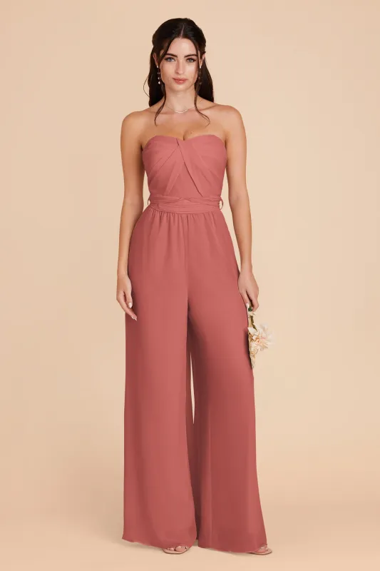 Gigi Chiffon Jumpsuit - Wild Rose sold by Birdy Grey