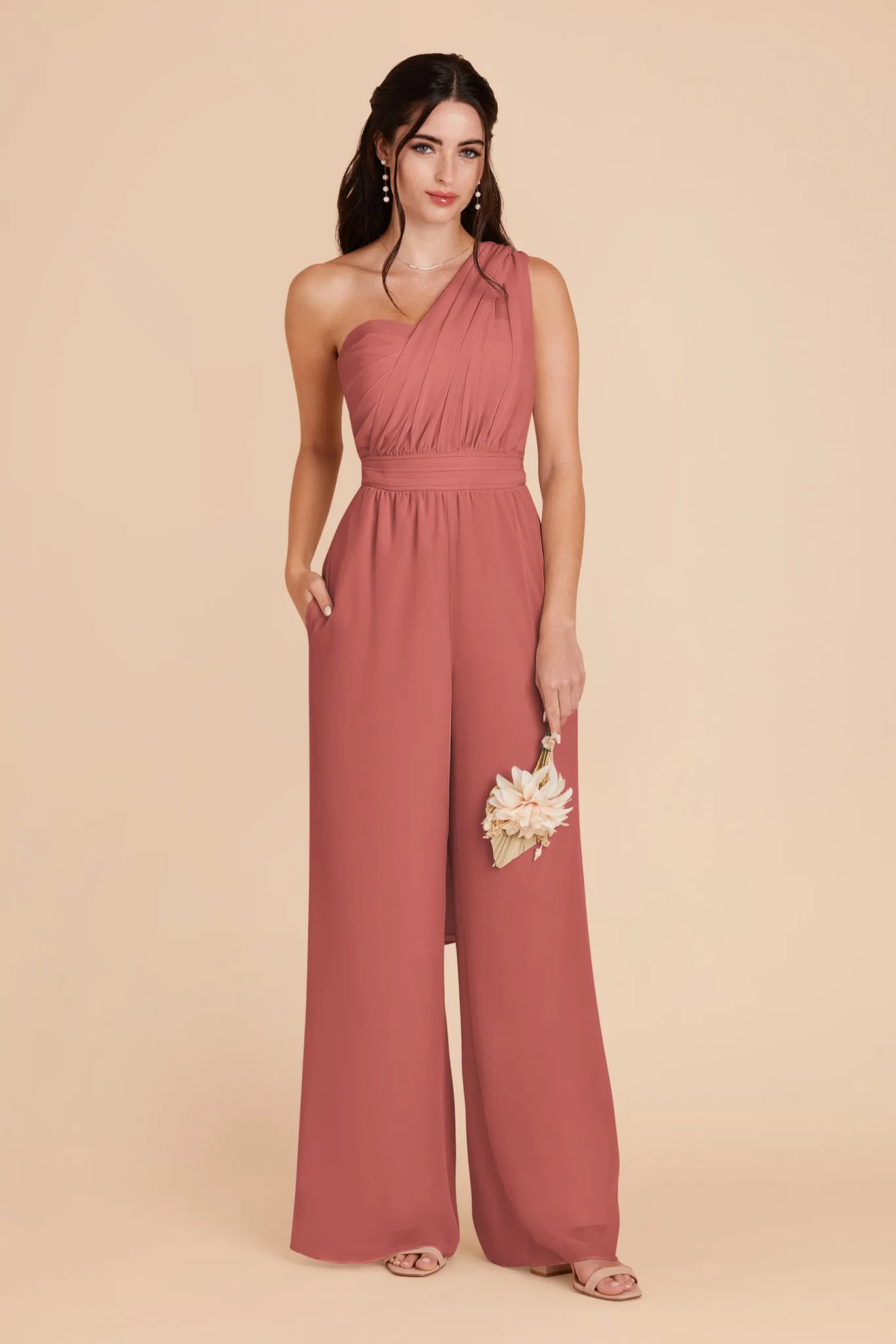 Gigi Chiffon Jumpsuit - Wild Rose sold by Birdy Grey product image thumbnail 4