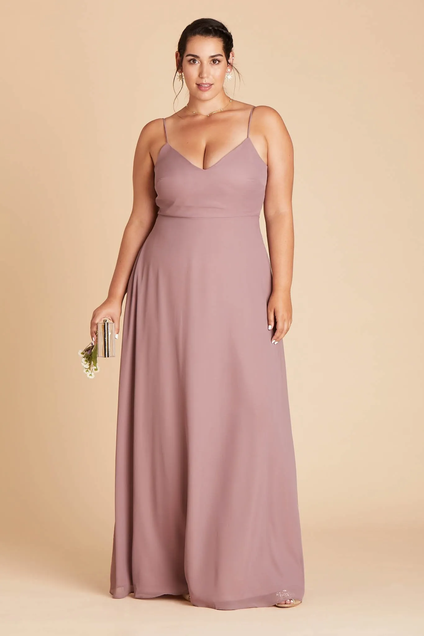 Devin Chiffon Dress - Dark Mauve sold by Birdy Grey product image thumbnail 3