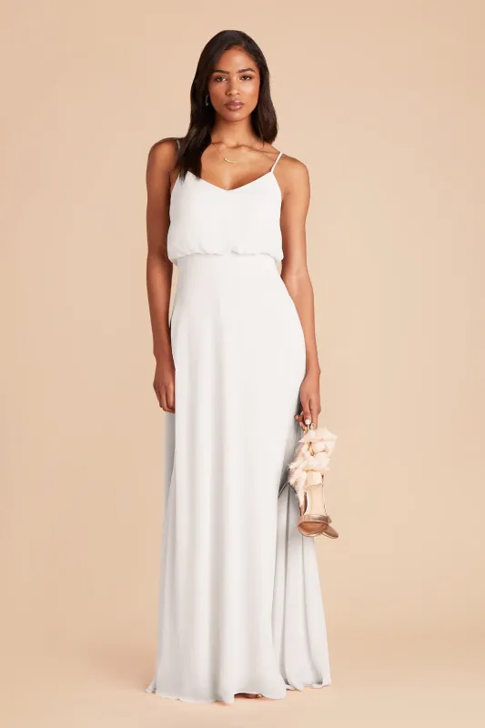 Gwennie Chiffon Dress - White sold by Birdy Grey