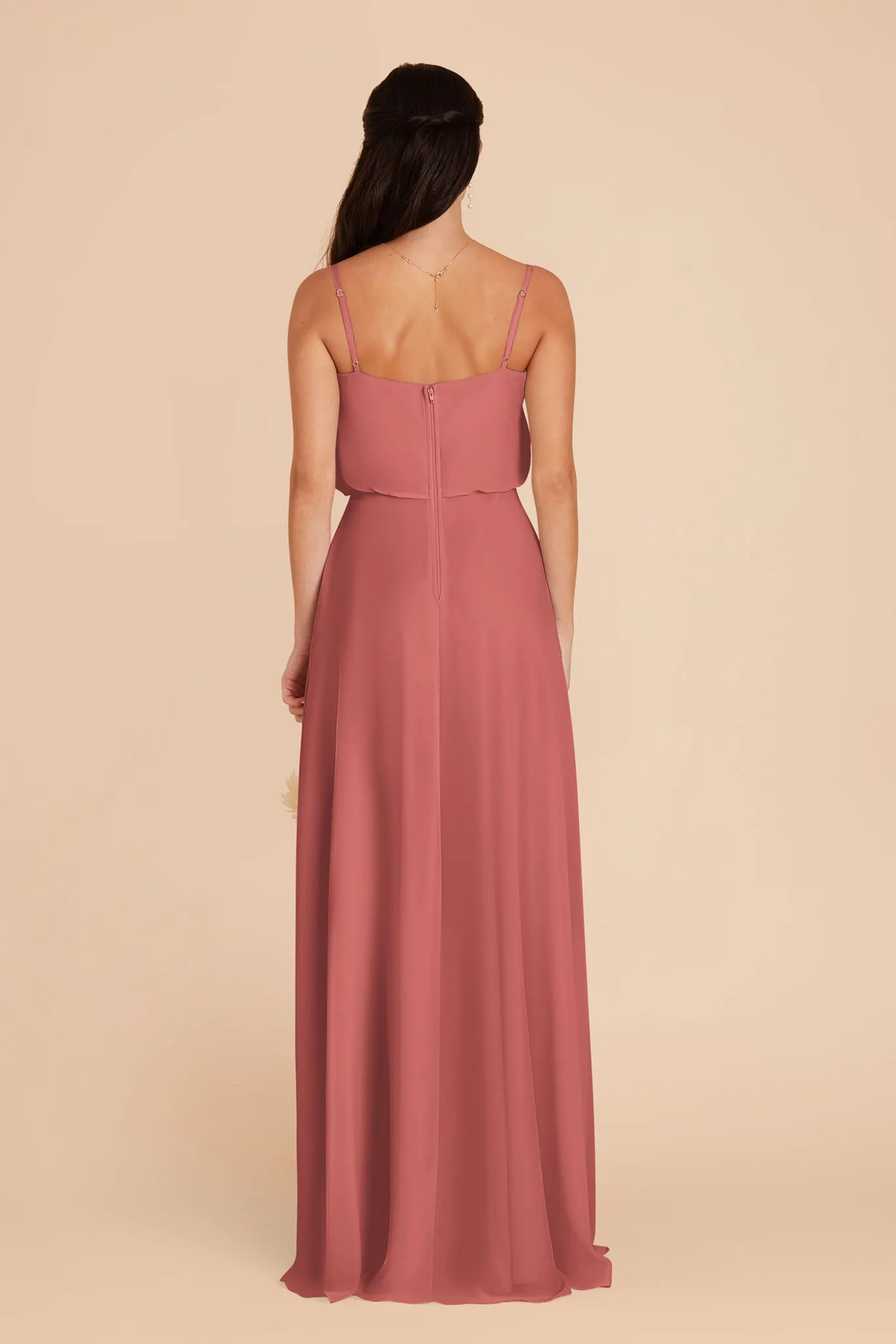 Gwennie Chiffon Dress With Slit - Wild Rose sold by Birdy Grey product image thumbnail 5