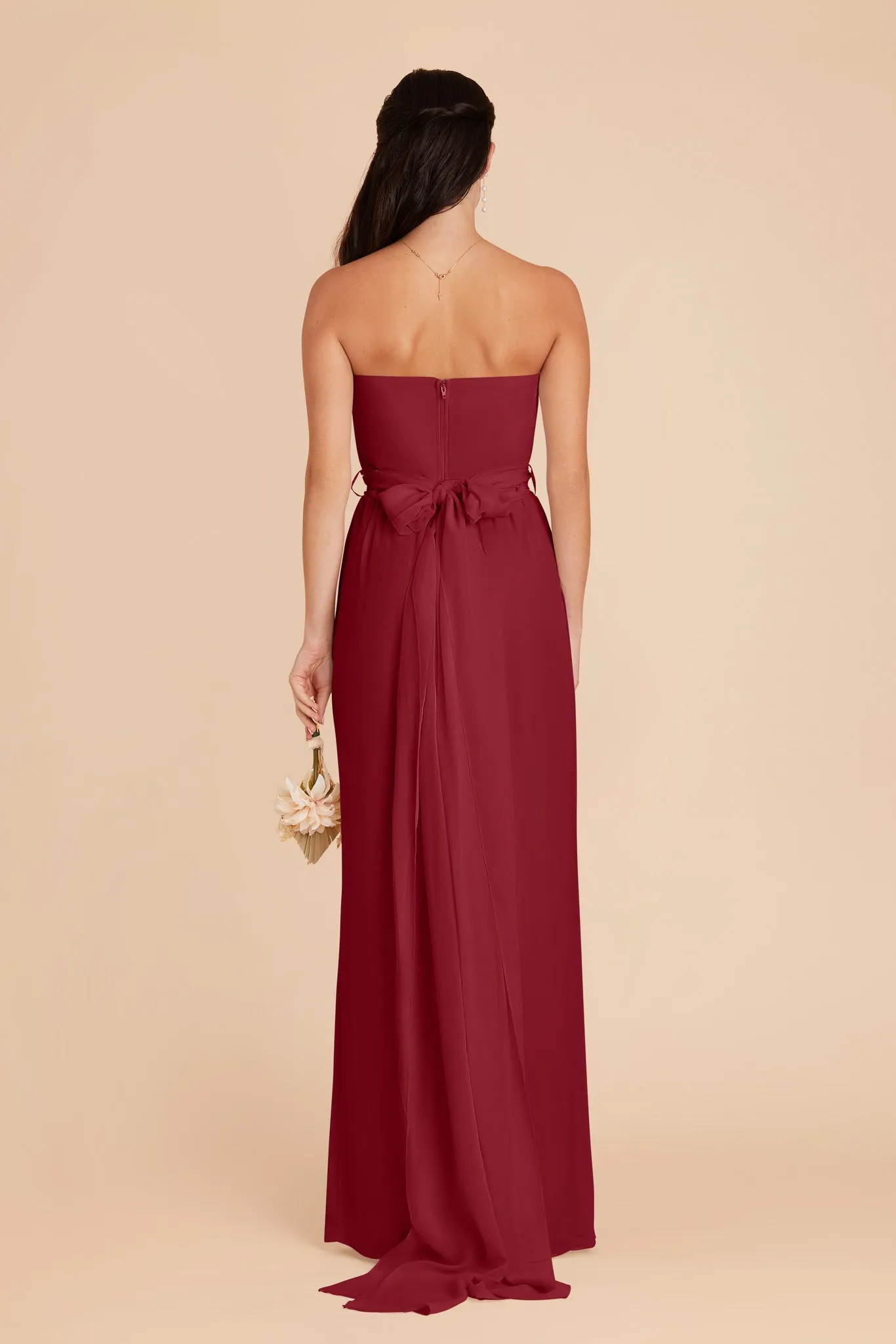 Gigi Chiffon Jumpsuit - Burgundy sold by Birdy Grey product image thumbnail 5
