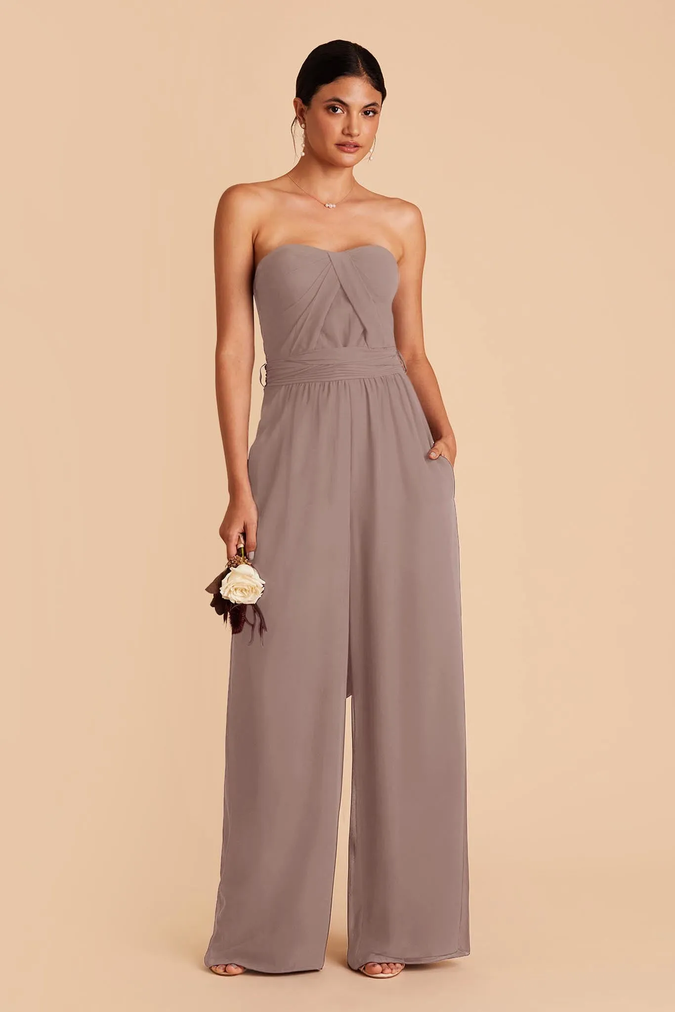 Gigi Chiffon Jumpsuit - Toffee sold by Birdy Grey product image thumbnail 3