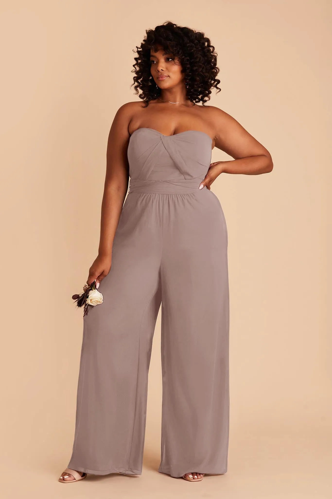 Gigi Chiffon Jumpsuit - Toffee sold by Birdy Grey product image thumbnail 2