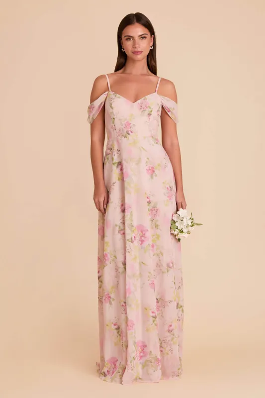 Devin Chiffon Dress - Vintage Pink Floral sold by Birdy Grey