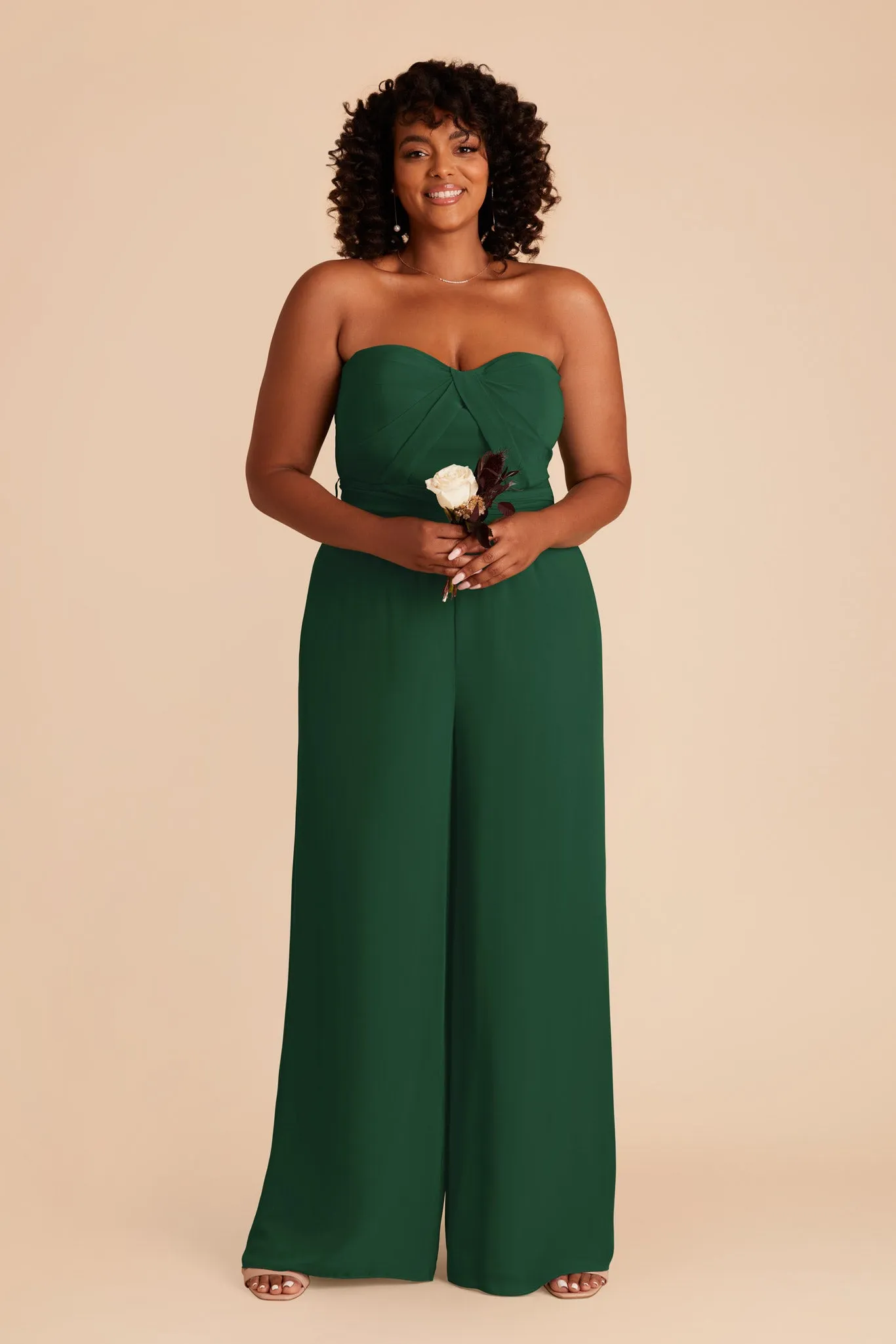 Gigi Chiffon Jumpsuit - Forest Green sold by Birdy Grey product image thumbnail 2