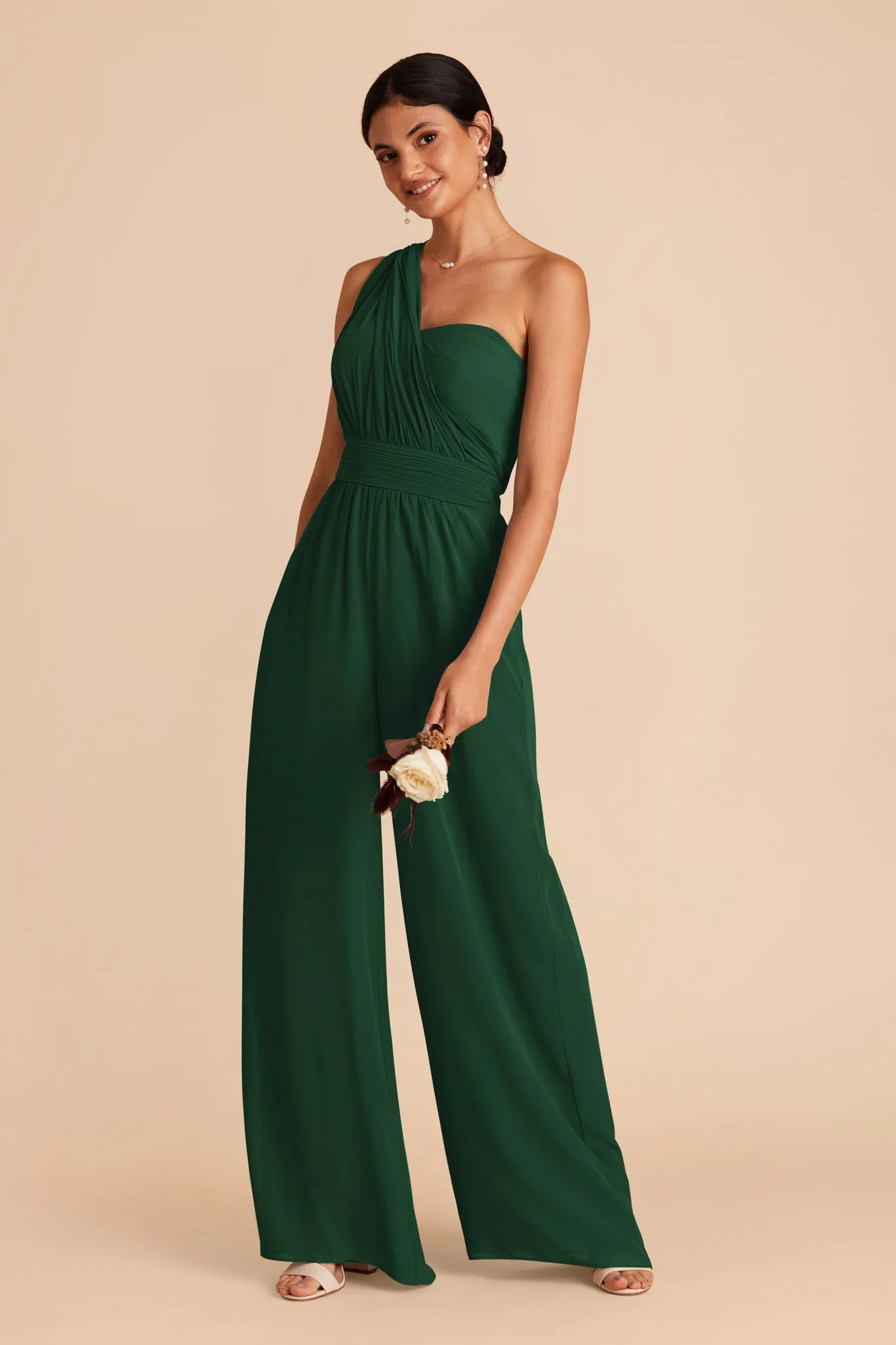 Gigi Chiffon Jumpsuit - Forest Green sold by Birdy Grey product image thumbnail 4