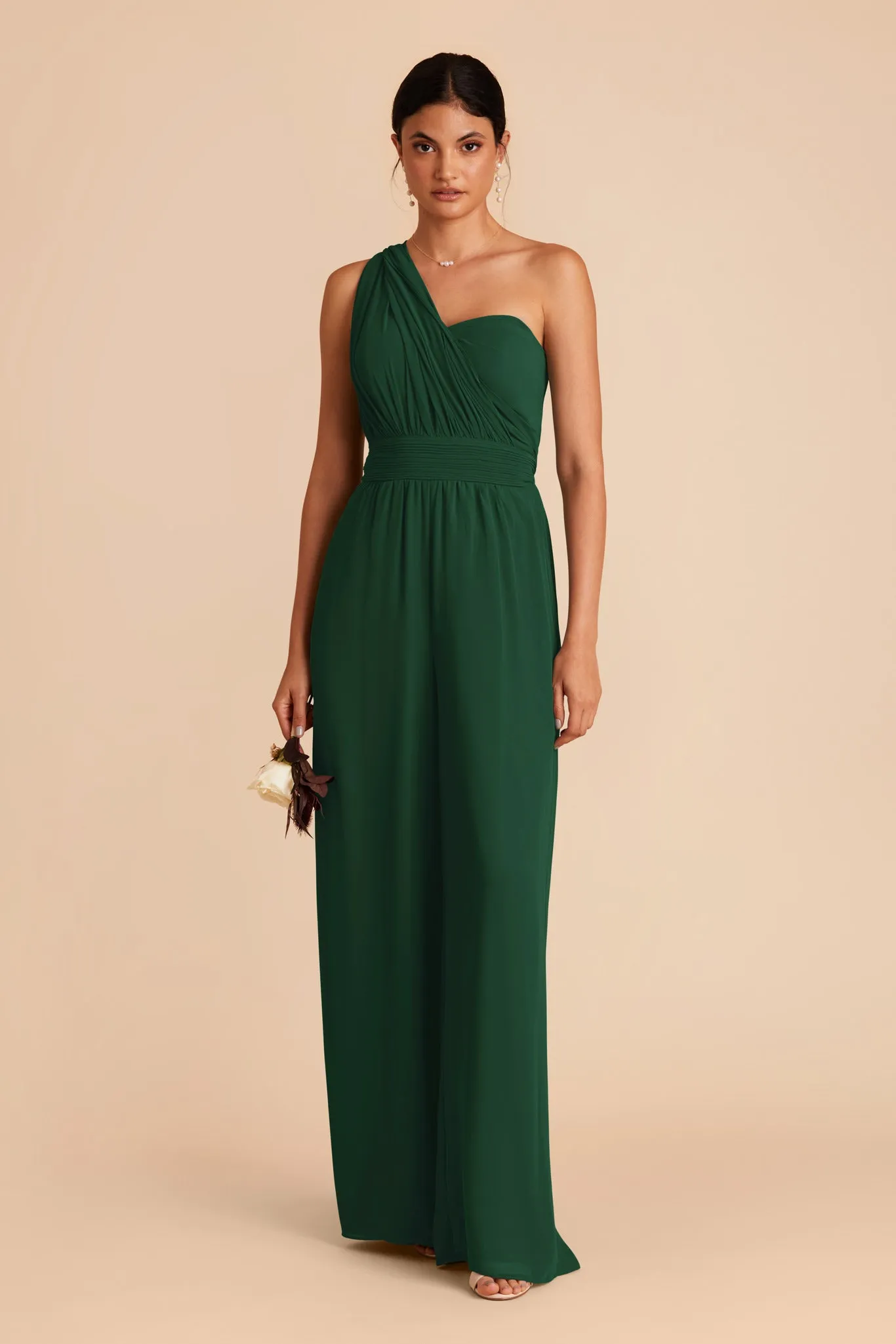Gigi Chiffon Jumpsuit - Forest Green sold by Birdy Grey product image thumbnail 3