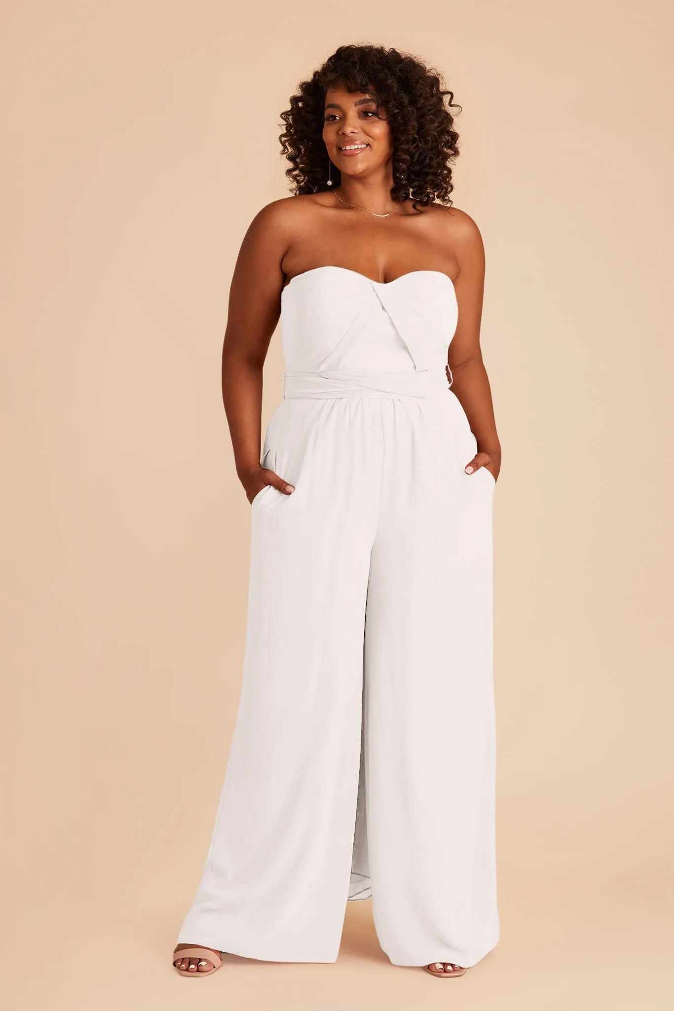 Gigi Chiffon Jumpsuit - White sold by Birdy Grey product image thumbnail 5