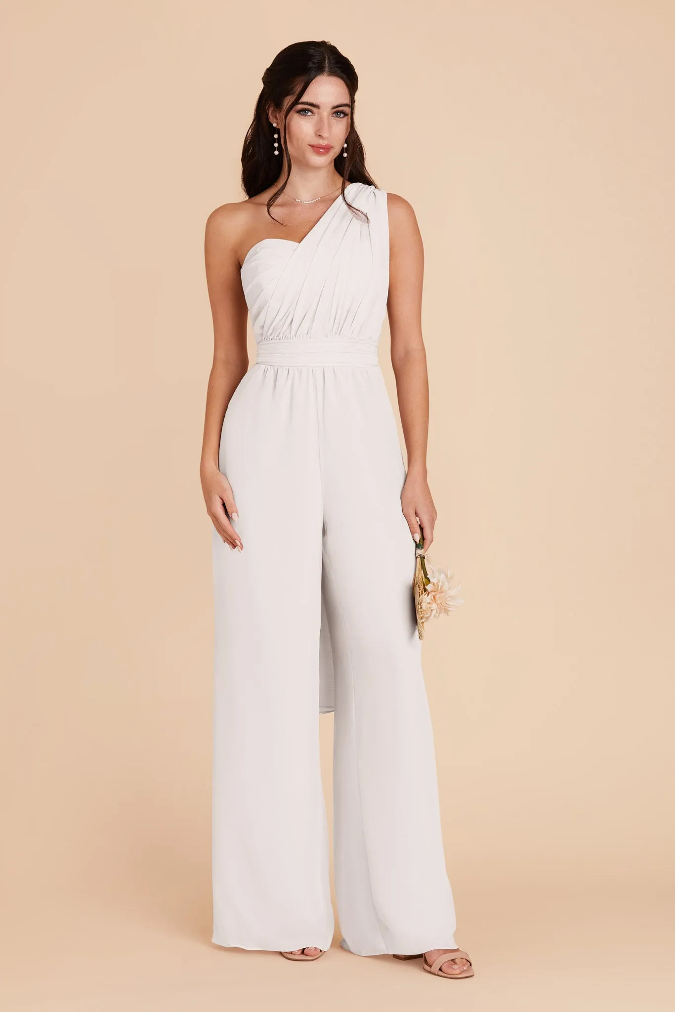 Gigi Chiffon Jumpsuit - White sold by Birdy Grey product image thumbnail 3