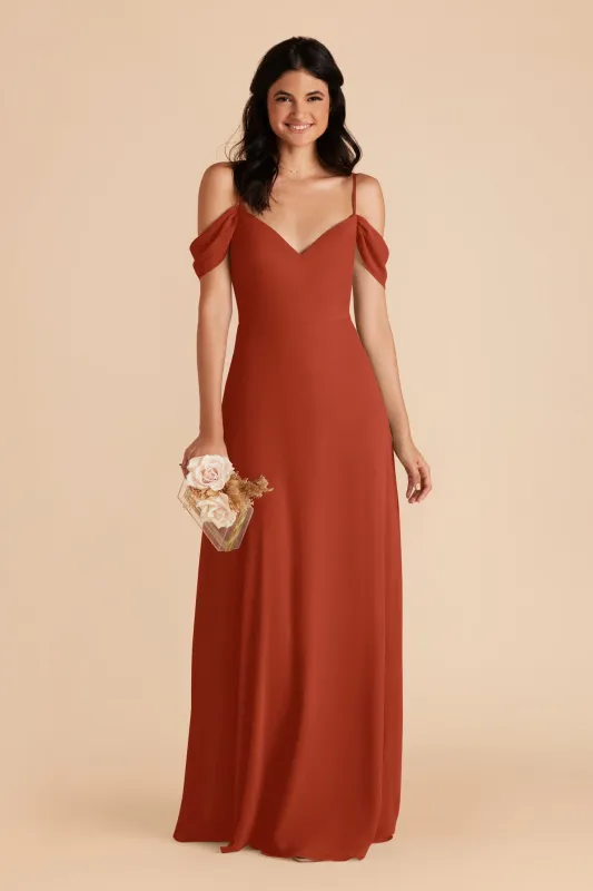 Devin Chiffon Dress - Auburn sold by Birdy Grey