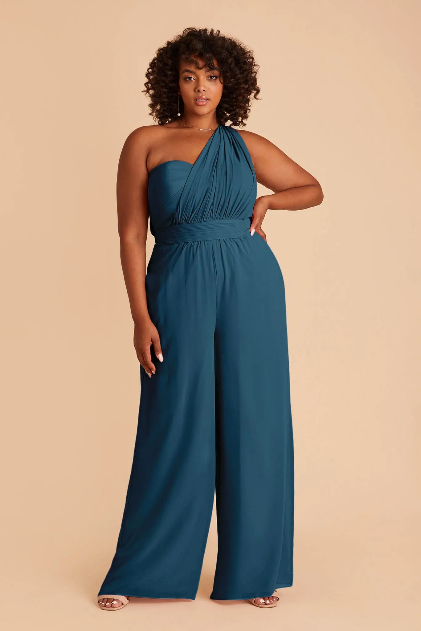 Gigi Chiffon Jumpsuit - Dark Teal sold by Birdy Grey product image thumbnail 2