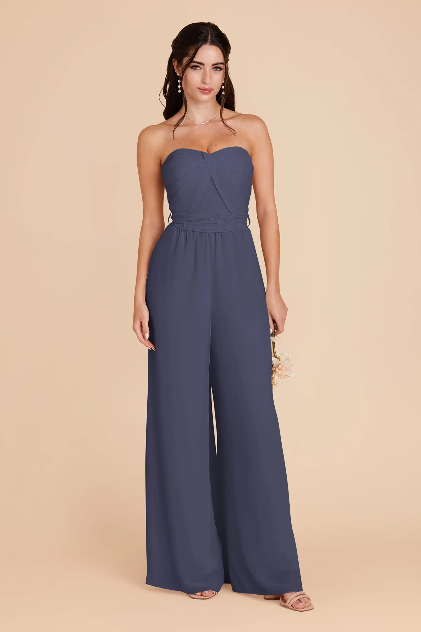Gigi Chiffon Jumpsuit - Dusk Blue sold by Birdy Grey product image thumbnail 3