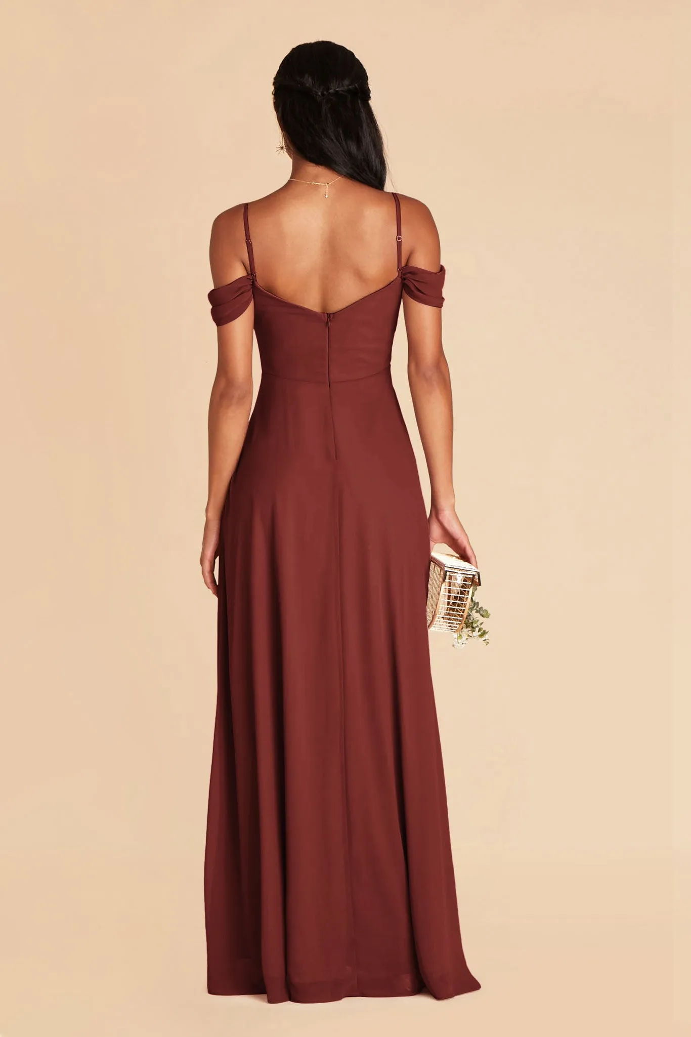 Devin Chiffon Dress - Rosewood sold by Birdy Grey product image thumbnail 5