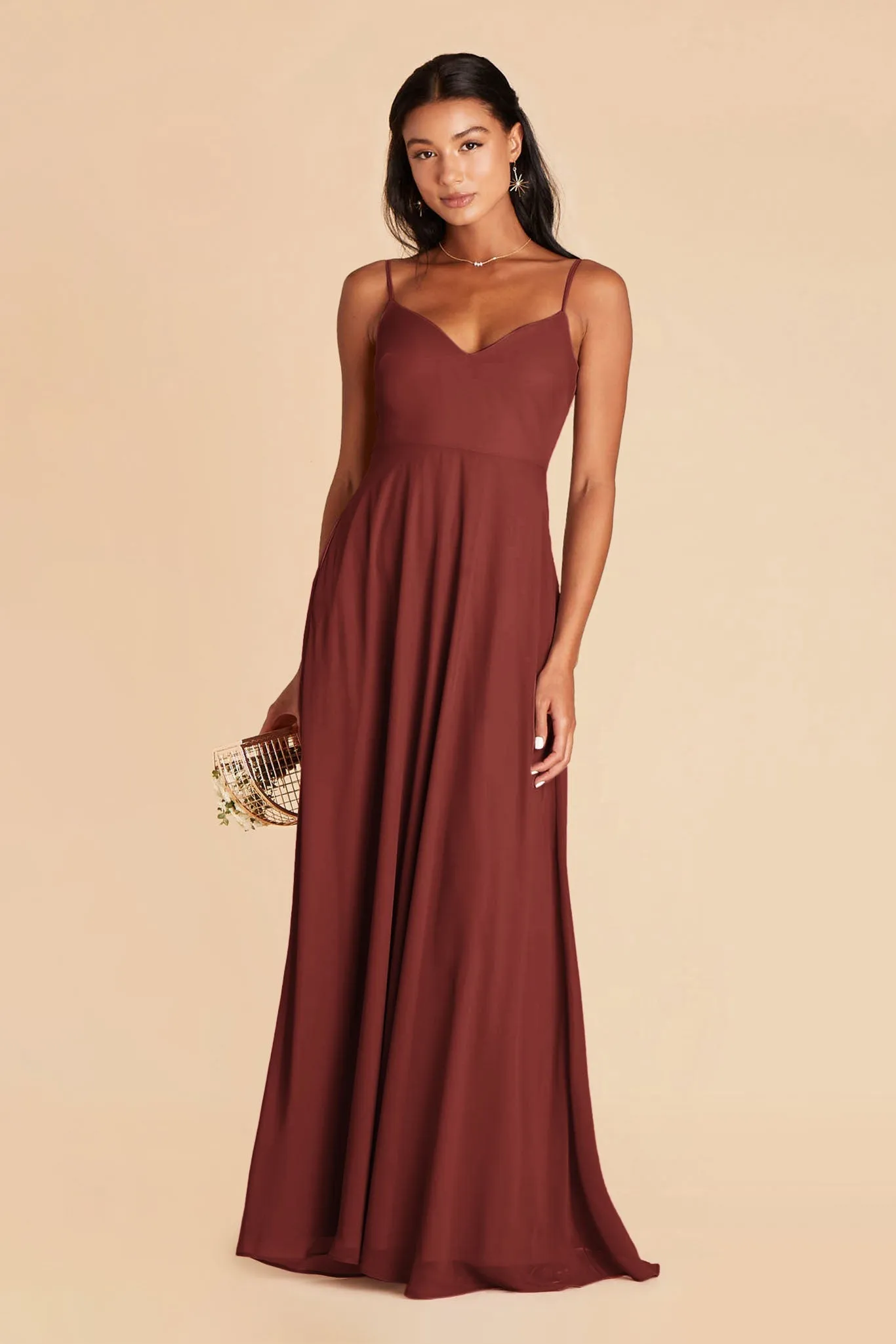 Devin Chiffon Dress - Rosewood sold by Birdy Grey product image thumbnail 3