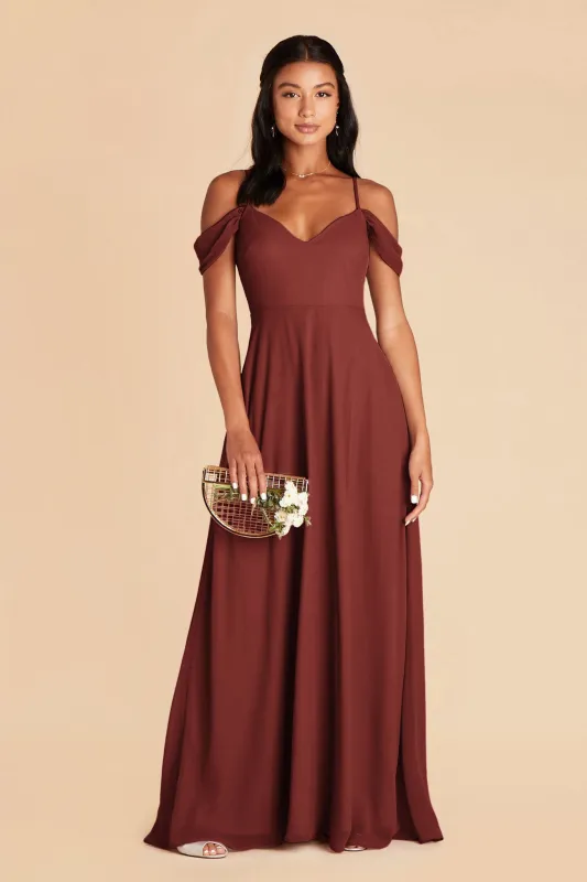 Devin Chiffon Dress - Rosewood sold by Birdy Grey
