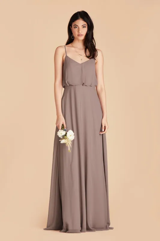 Gwennie Chiffon Dress - Toffee sold by Birdy Grey