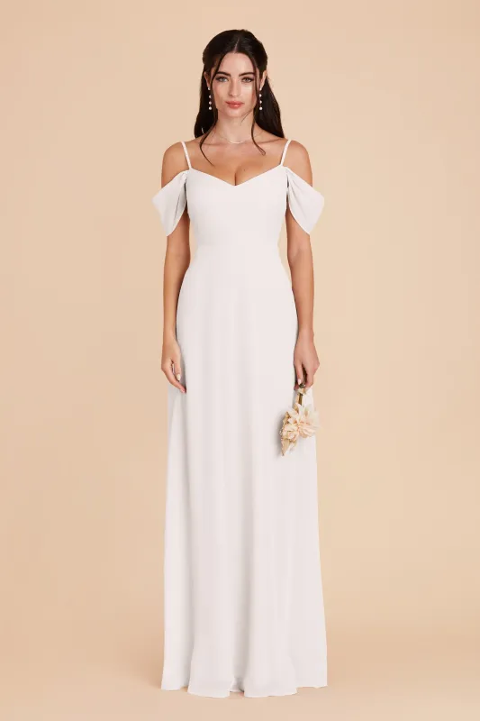 Devin Chiffon Dress - White sold by Birdy Grey