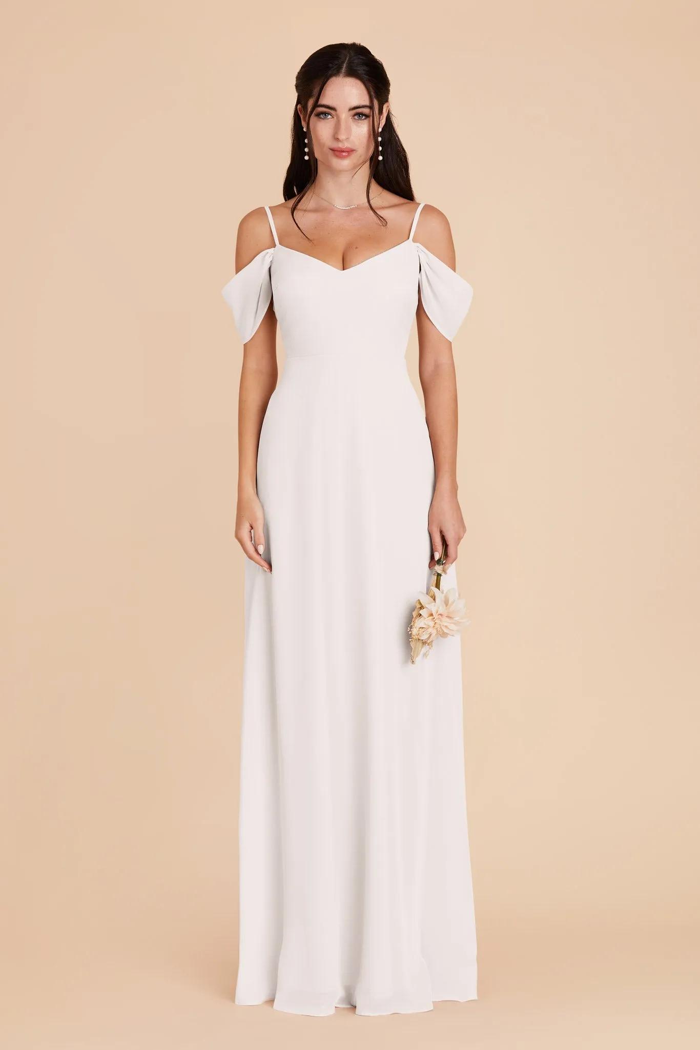 Devin Chiffon Dress - White sold by Birdy Grey