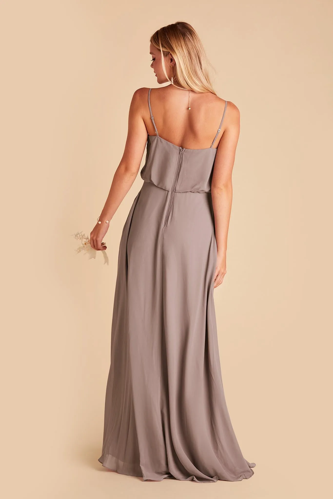 Gwennie Chiffon Dress With Slit - Toffee sold by Birdy Grey product image thumbnail 4