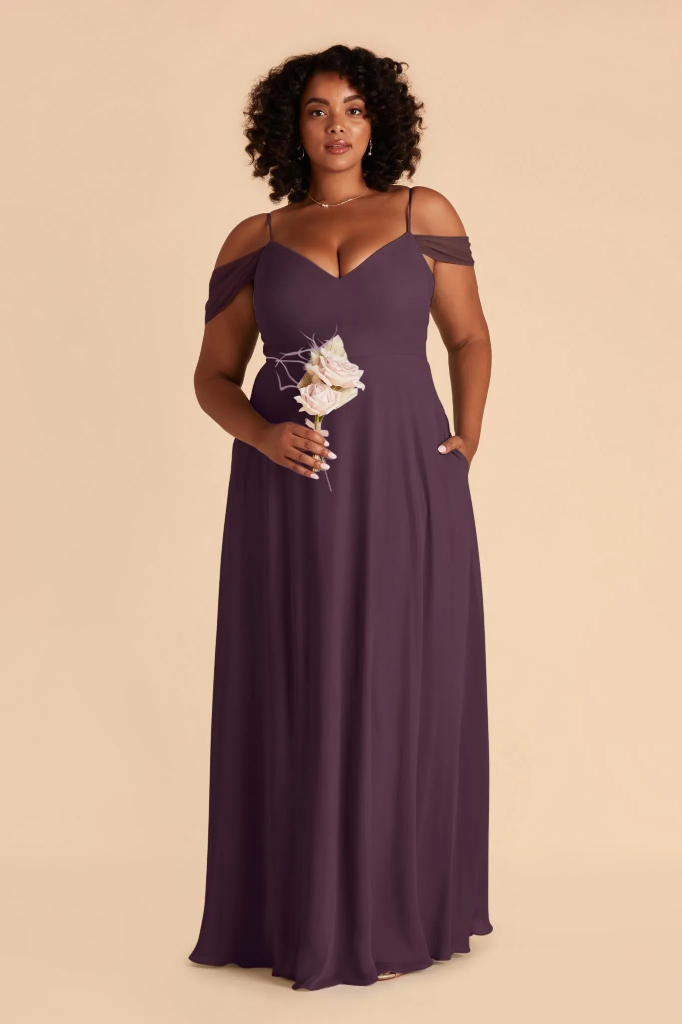 Devin Chiffon Dress - Plum sold by Birdy Grey product image thumbnail 2