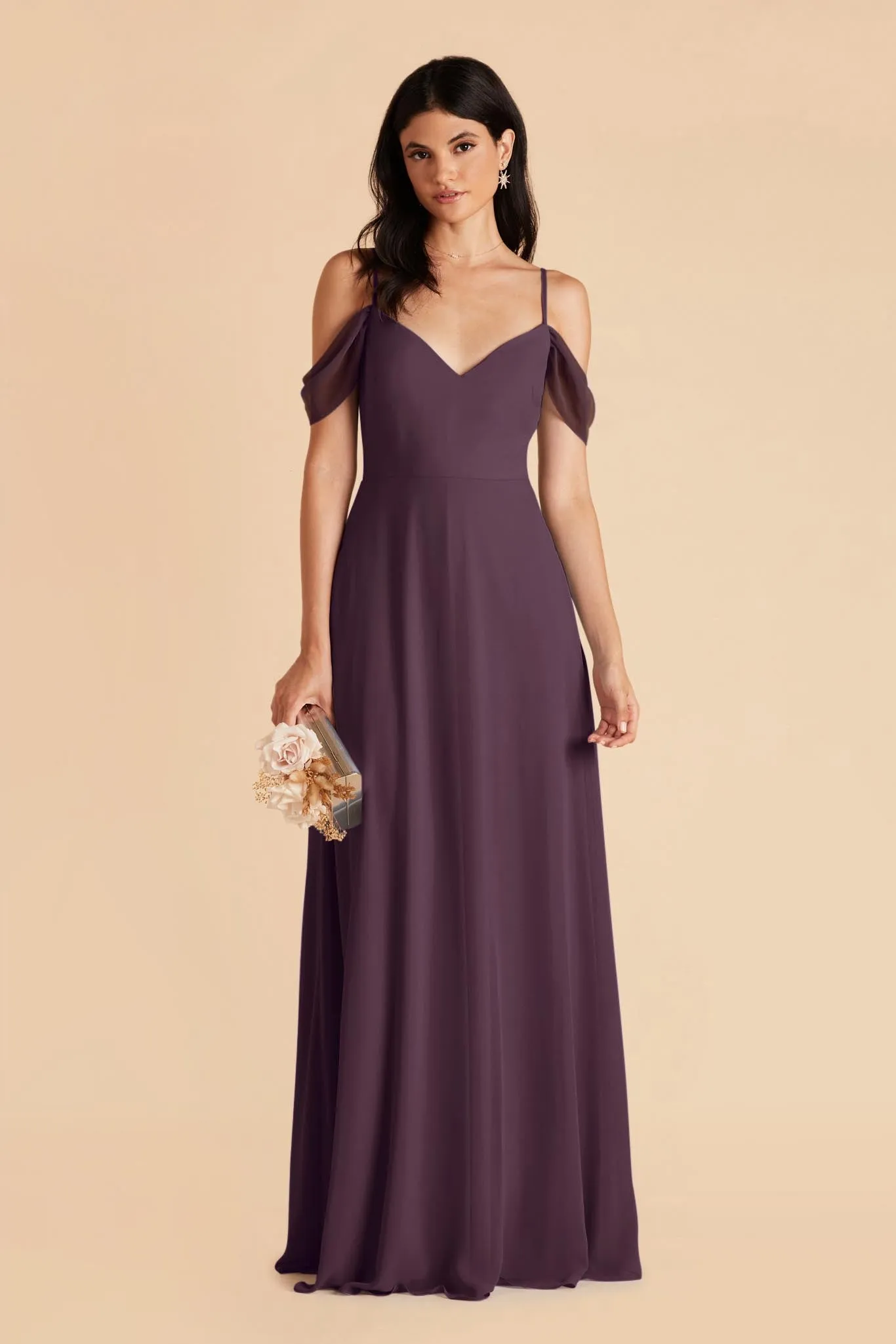 Devin Chiffon Dress - Plum sold by Birdy Grey product image thumbnail 3