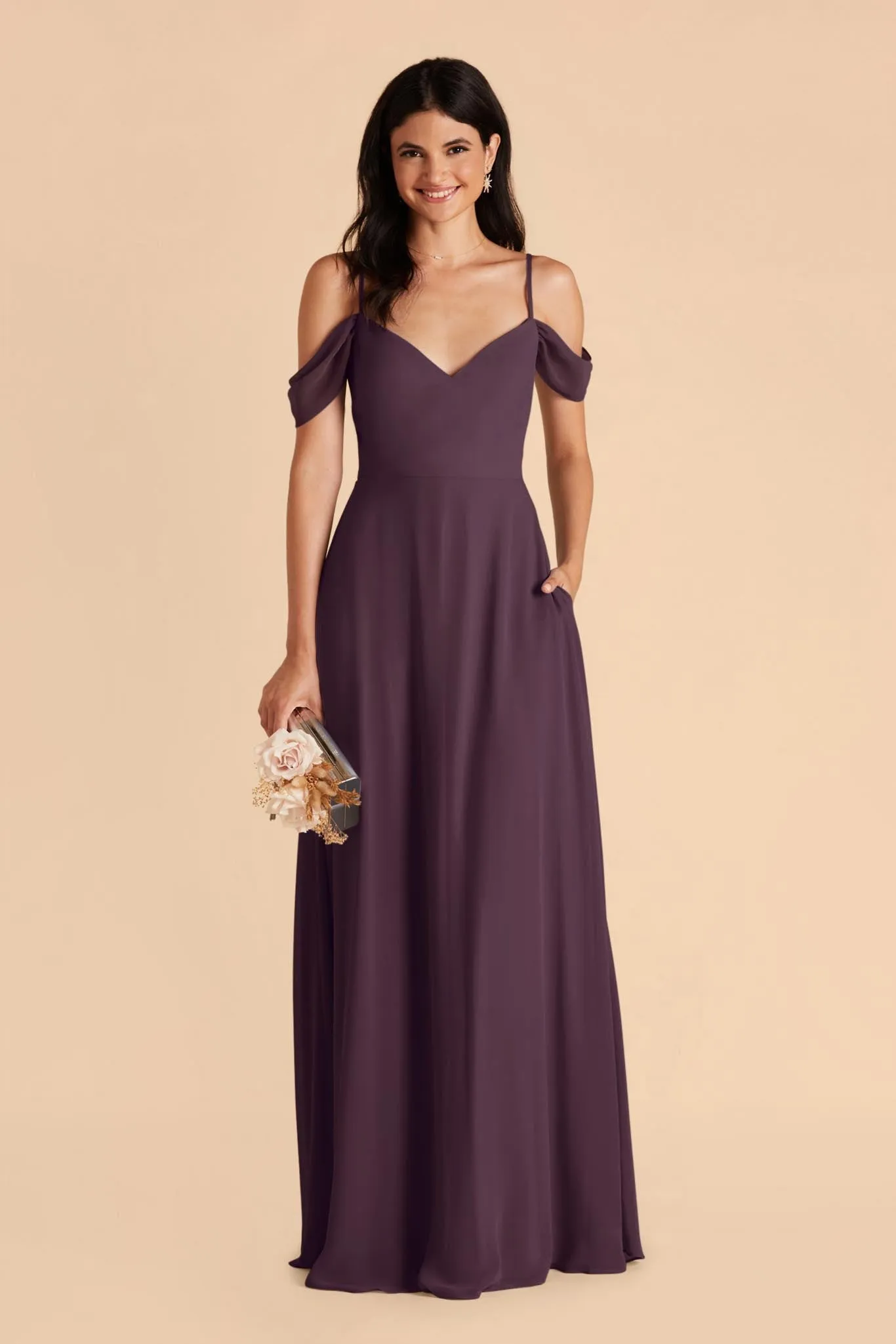 Devin Chiffon Dress - Plum sold by Birdy Grey product image thumbnail 4